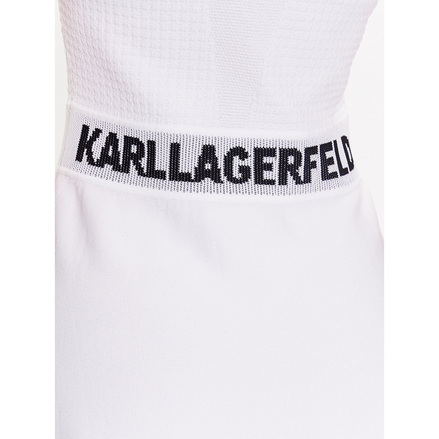 KARL LAGERFELD Úpletové šaty 231W1359 Biela Regular Fit - Pepit.sk