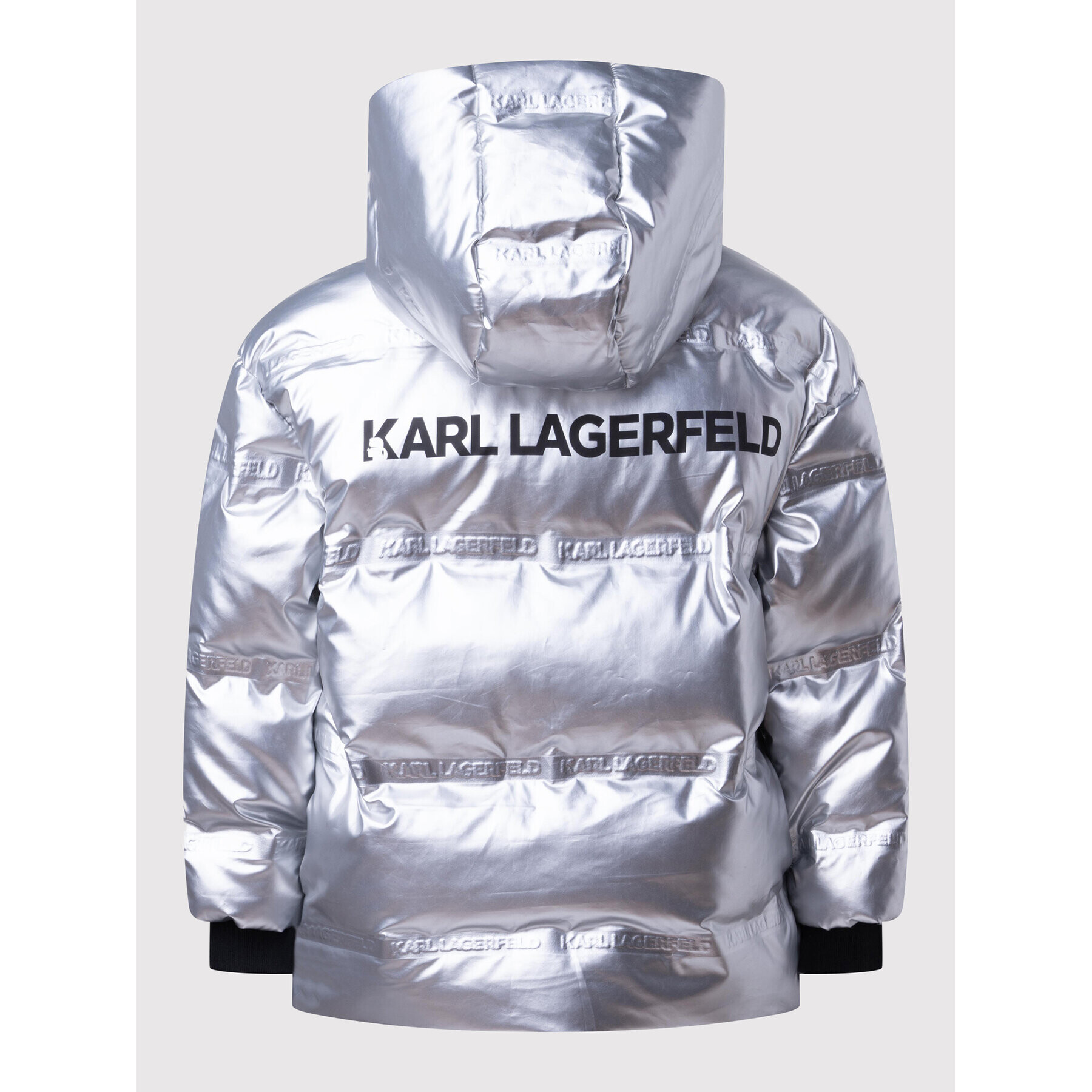 KARL LAGERFELD Vatovaná bunda Z16140 D Strieborná Regular Fit - Pepit.sk