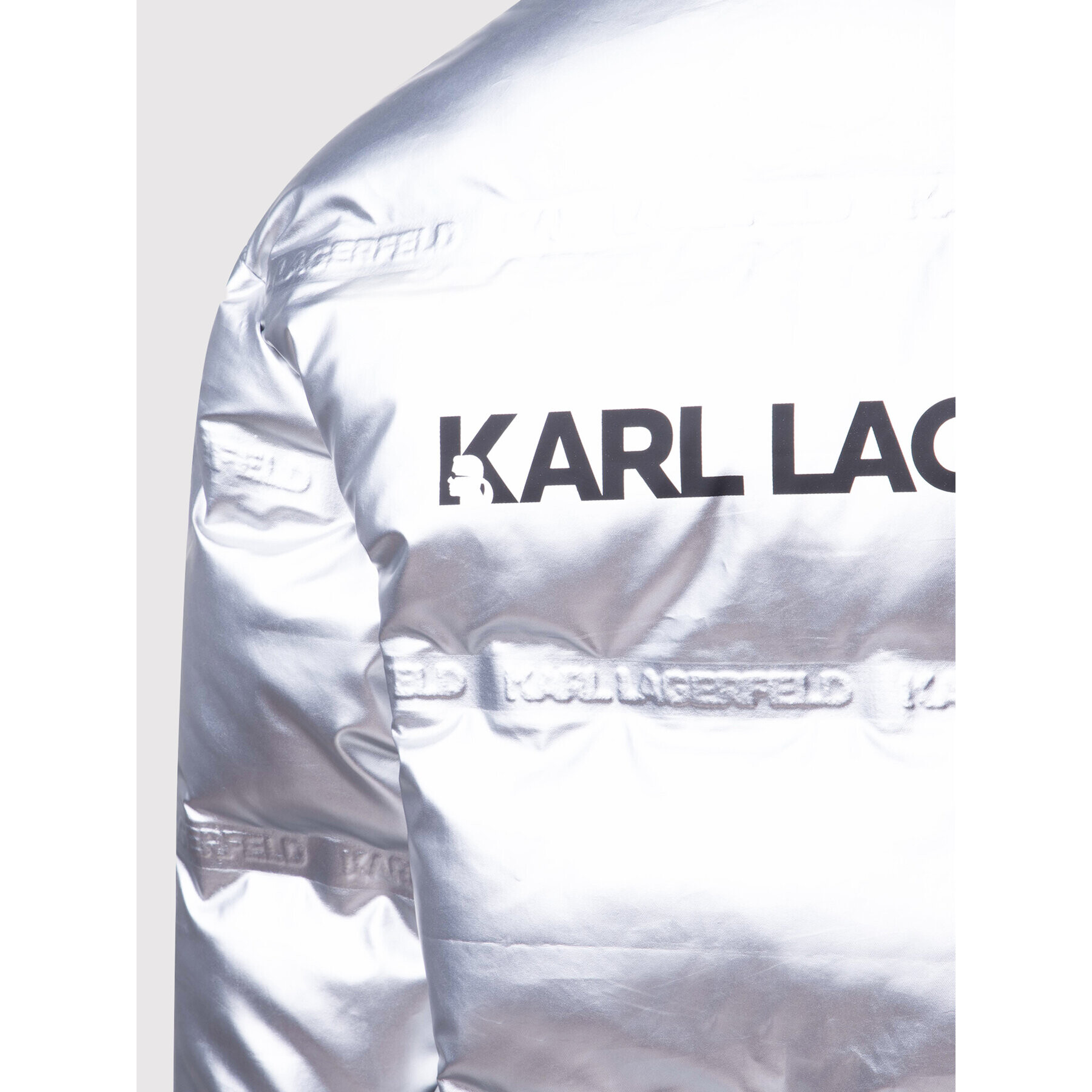 KARL LAGERFELD Vatovaná bunda Z16140 D Strieborná Regular Fit - Pepit.sk