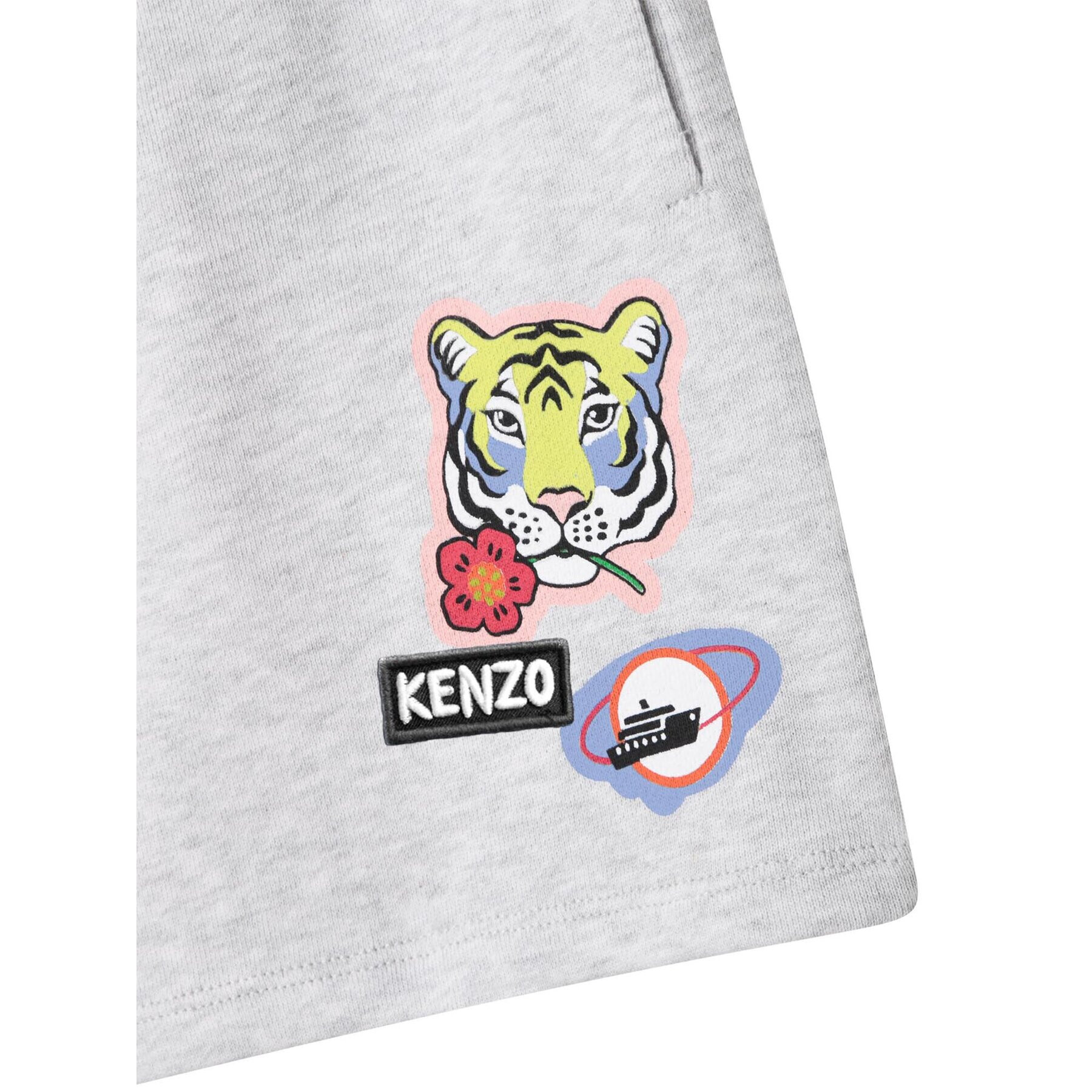 Kenzo Kids Bavlnené šortky K14247 S Sivá Regular Fit - Pepit.sk