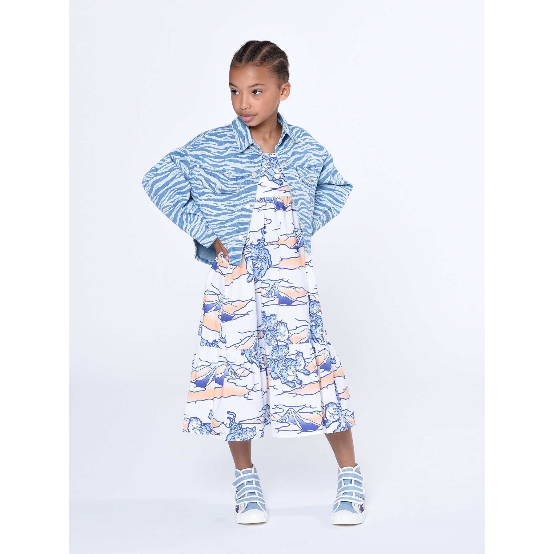 Kenzo Kids Džínsová bunda K15638 S Modrá Regular Fit - Pepit.sk