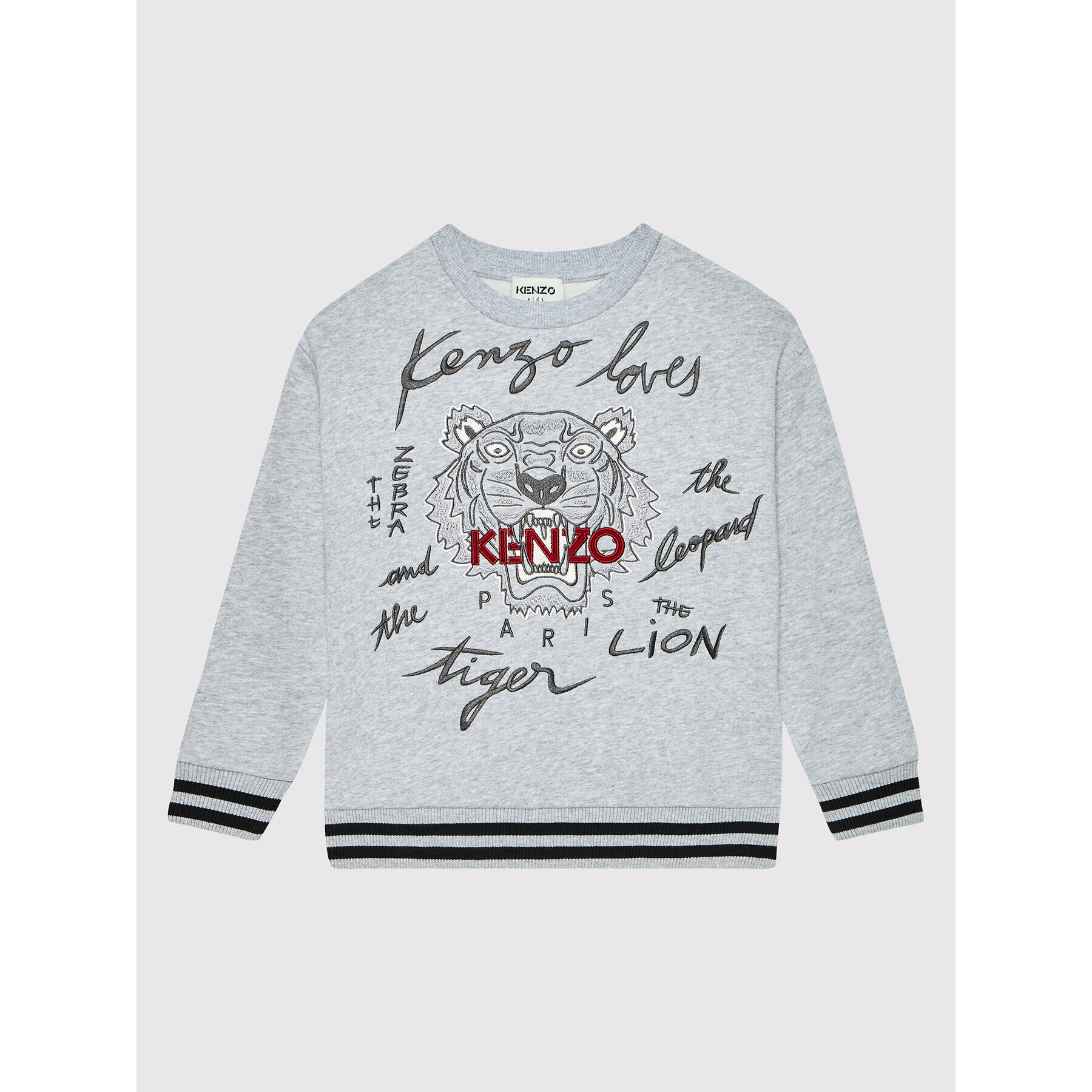 Kenzo Kids Mikina K25156 Sivá Regular Fit - Pepit.sk