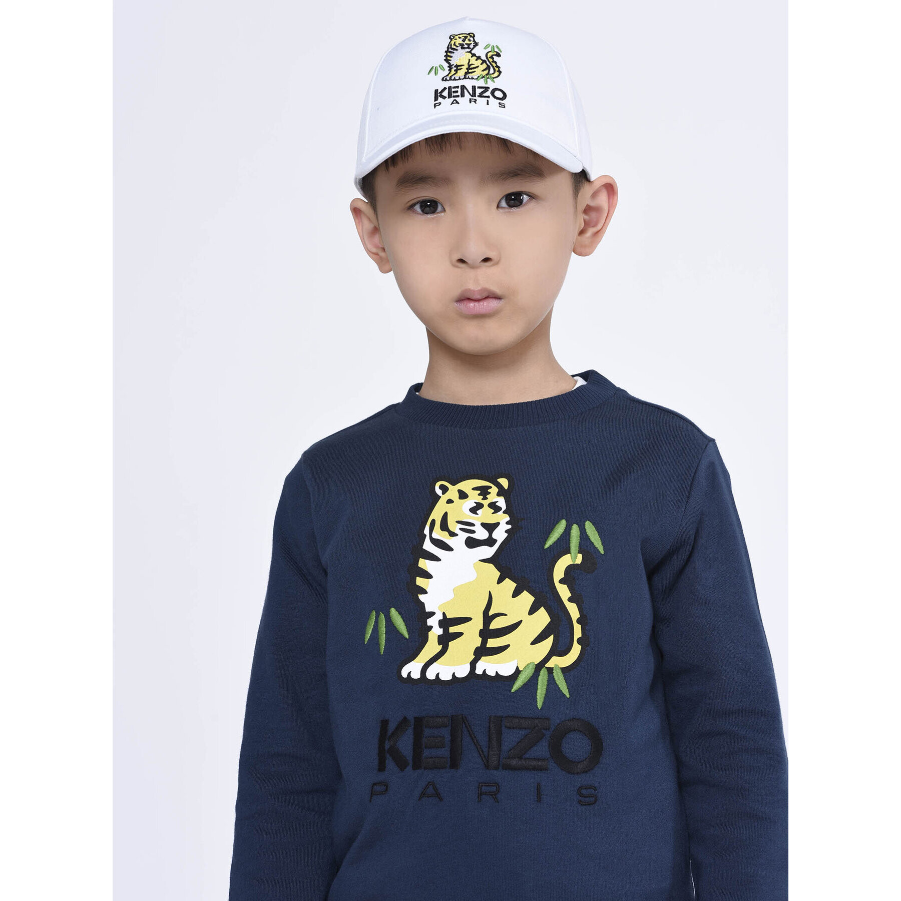 Kenzo Kids Mikina K25758 S Tmavomodrá Regular Fit - Pepit.sk