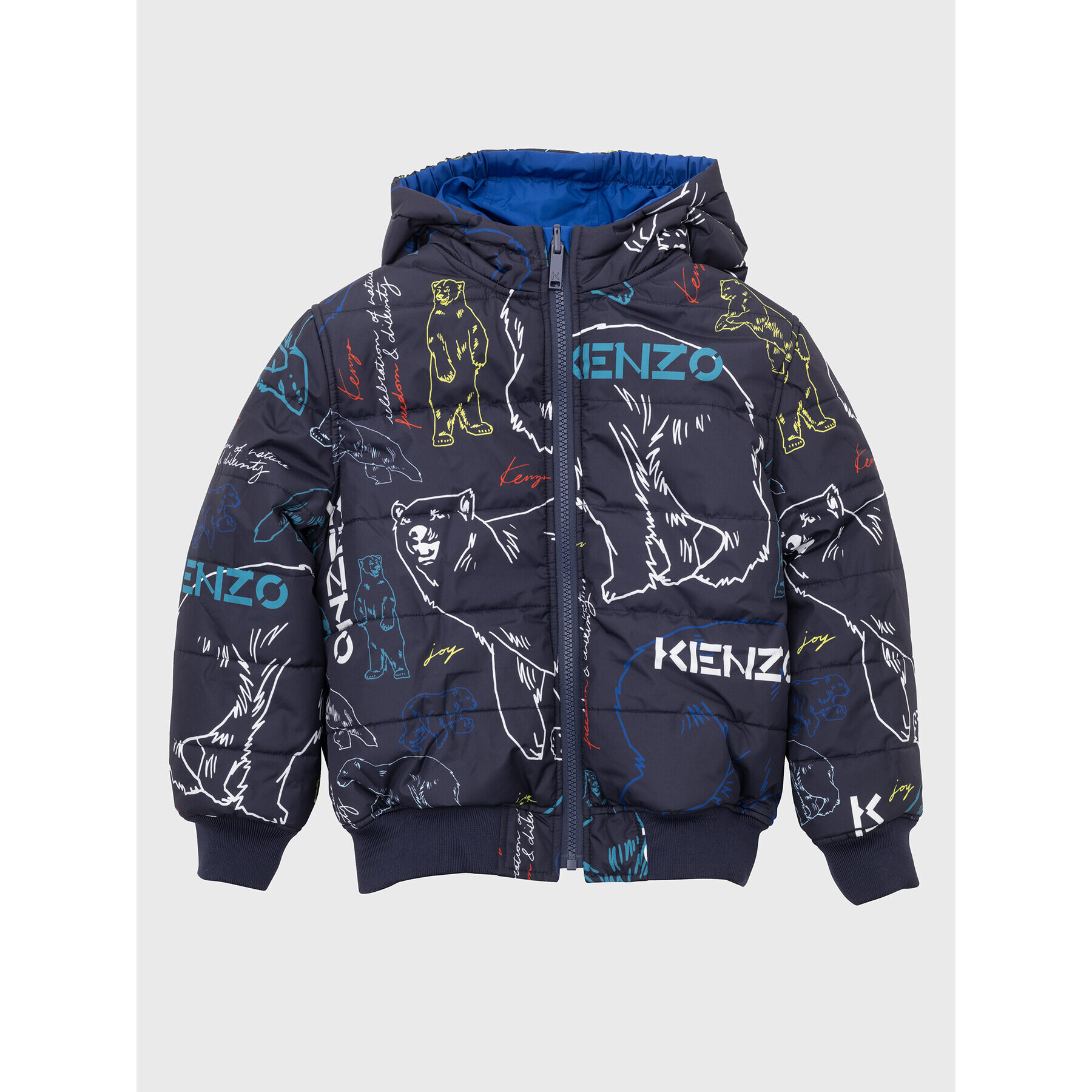 Kenzo Kids Vatovaná bunda K26075 D Tmavomodrá Regular Fit - Pepit.sk