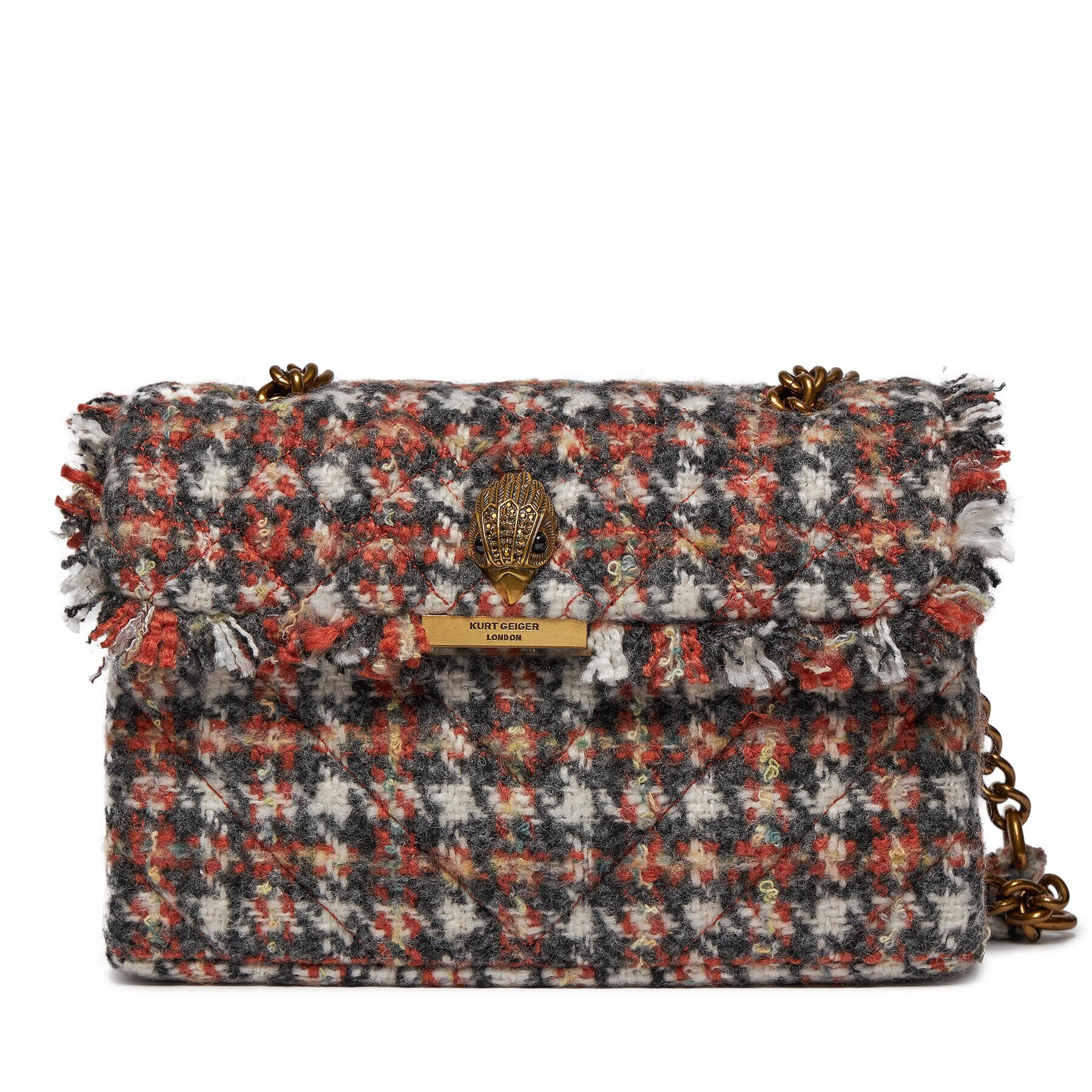 Kurt Geiger Kabelka 690-Tweed Kensington Bag 3614536609 Hnedá - Pepit.sk