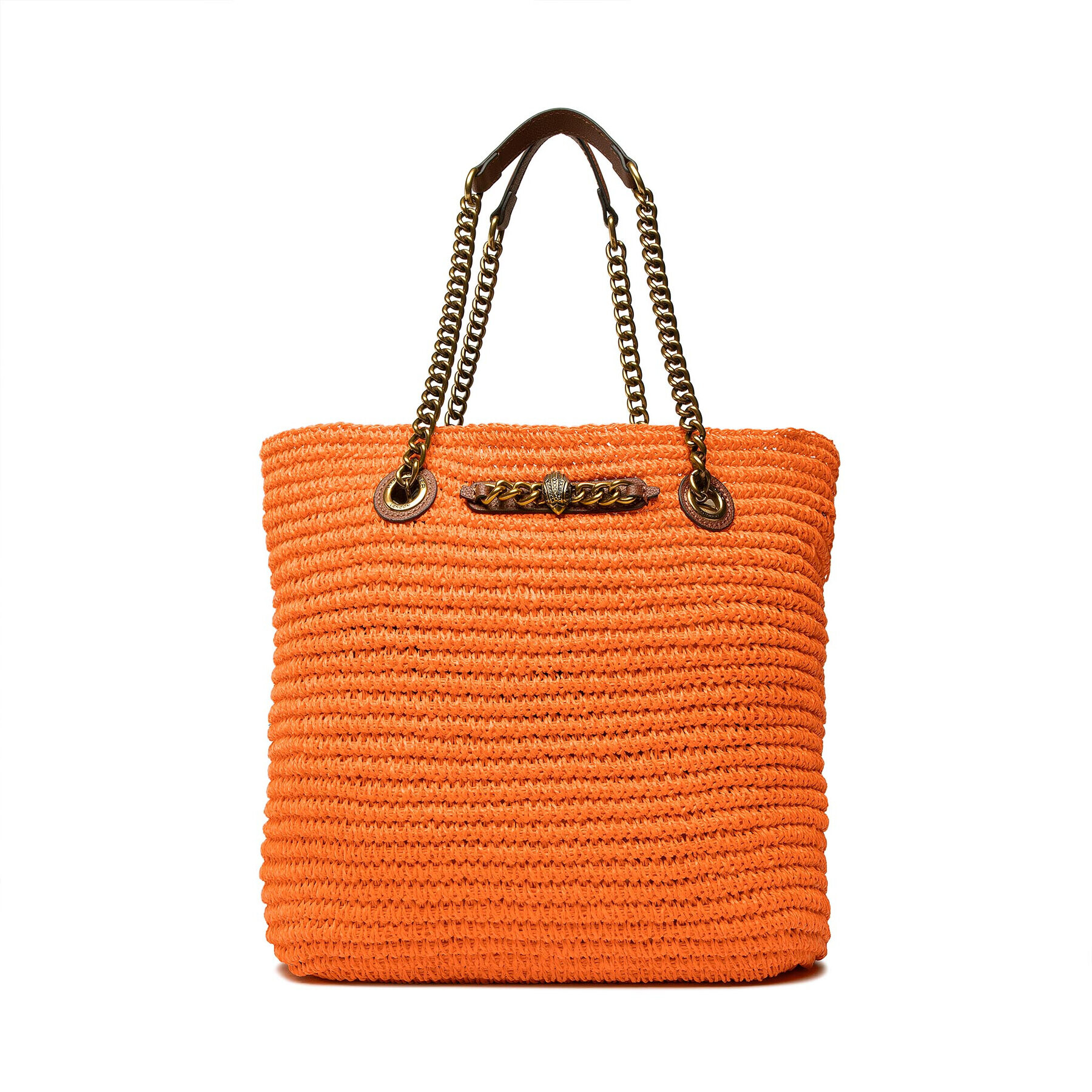 Kurt Geiger Kabelka Chelsea Raffia Tote 4104691999 Oranžová - Pepit.sk