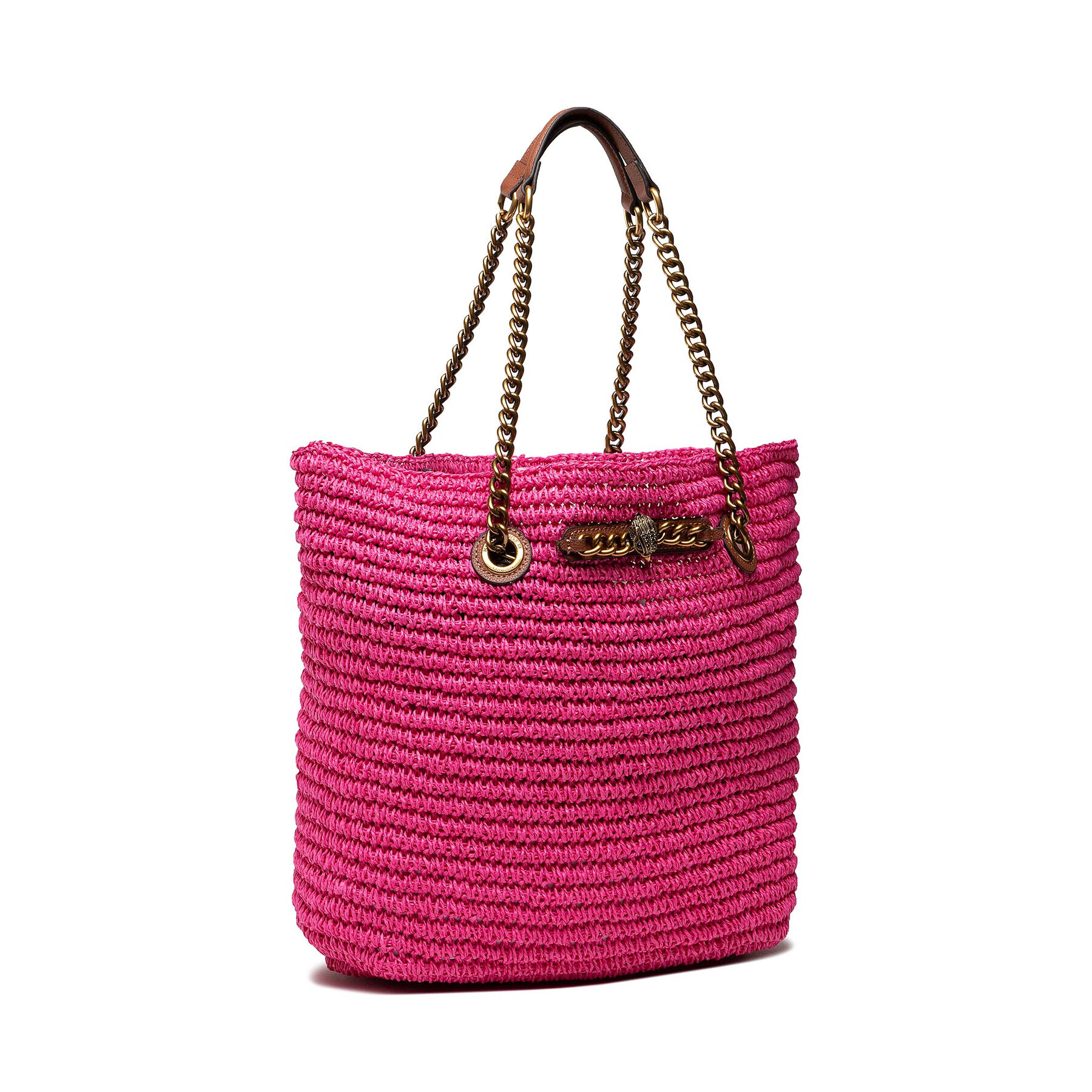 Kurt Geiger Kabelka Chelsea Raffia Tote 4104698999 Ružová - Pepit.sk