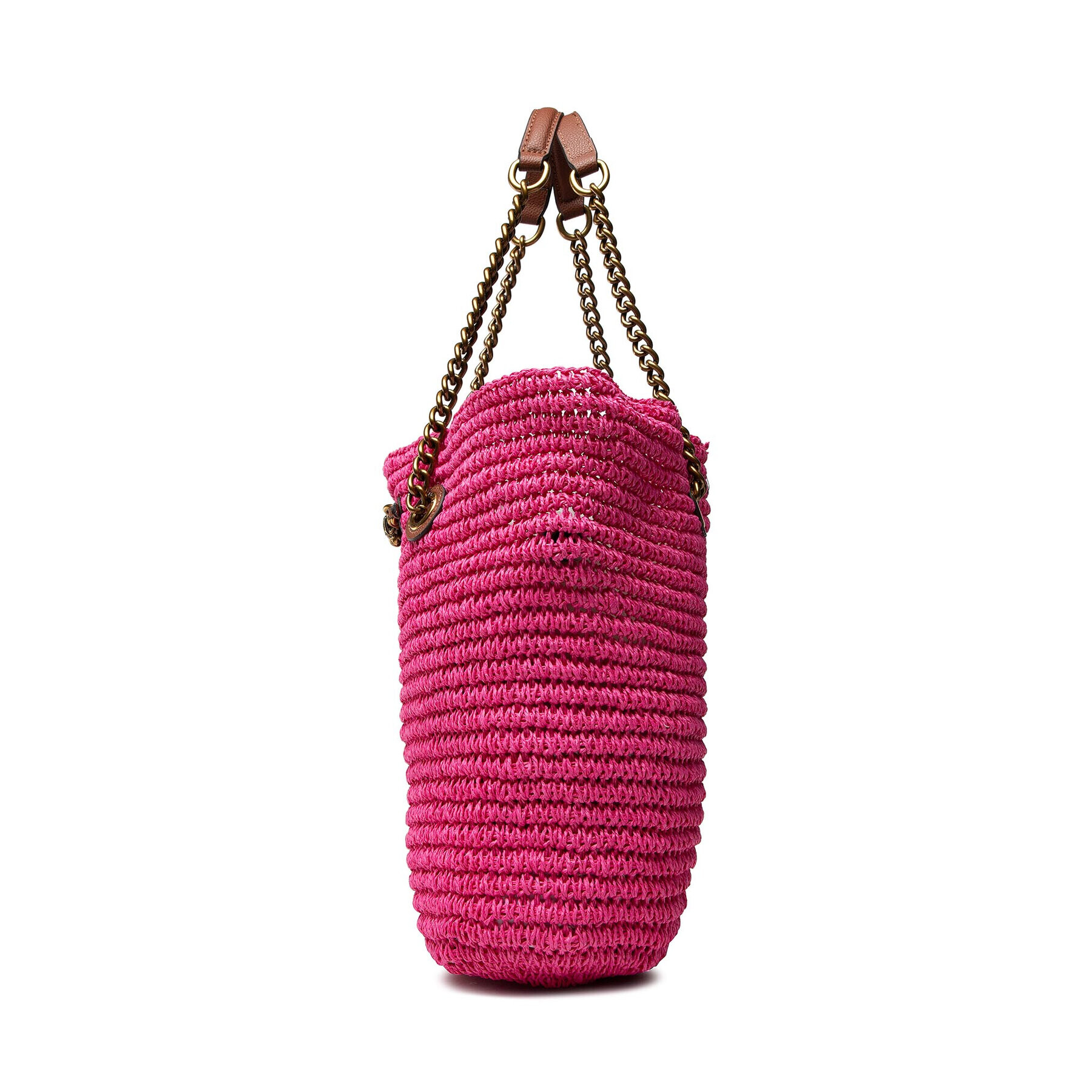 Kurt Geiger Kabelka Chelsea Raffia Tote 4104698999 Ružová - Pepit.sk