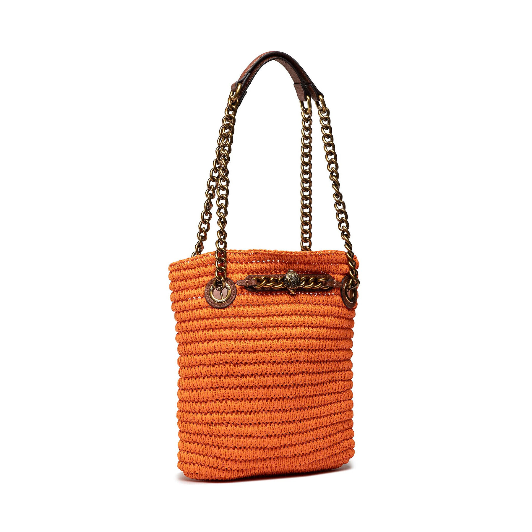 Kurt Geiger Kabelka Chelsea Sm Raffia Tote 7387791999 Oranžová - Pepit.sk