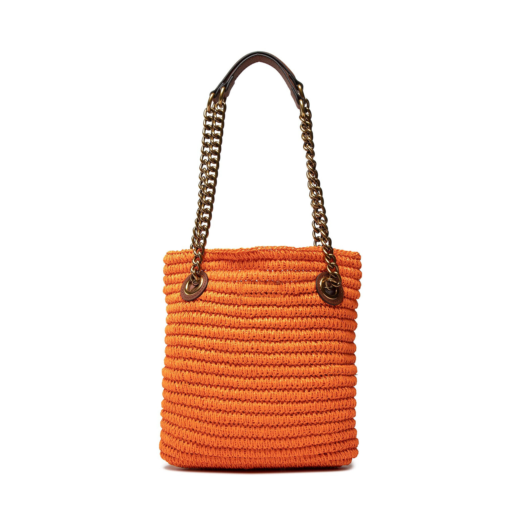 Kurt Geiger Kabelka Chelsea Sm Raffia Tote 7387791999 Oranžová - Pepit.sk