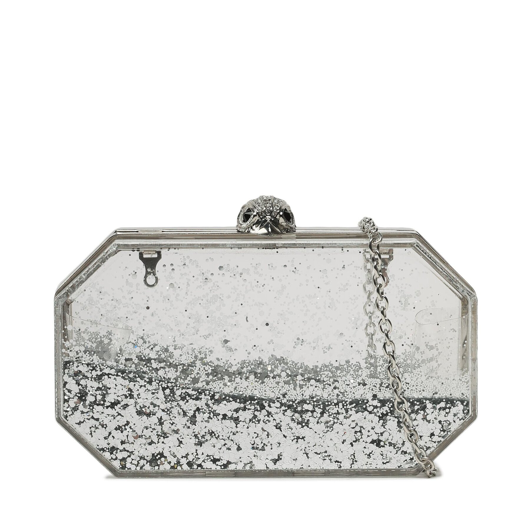 Kurt Geiger Kabelka Glitter Clutch 9543710979 Strieborná - Pepit.sk