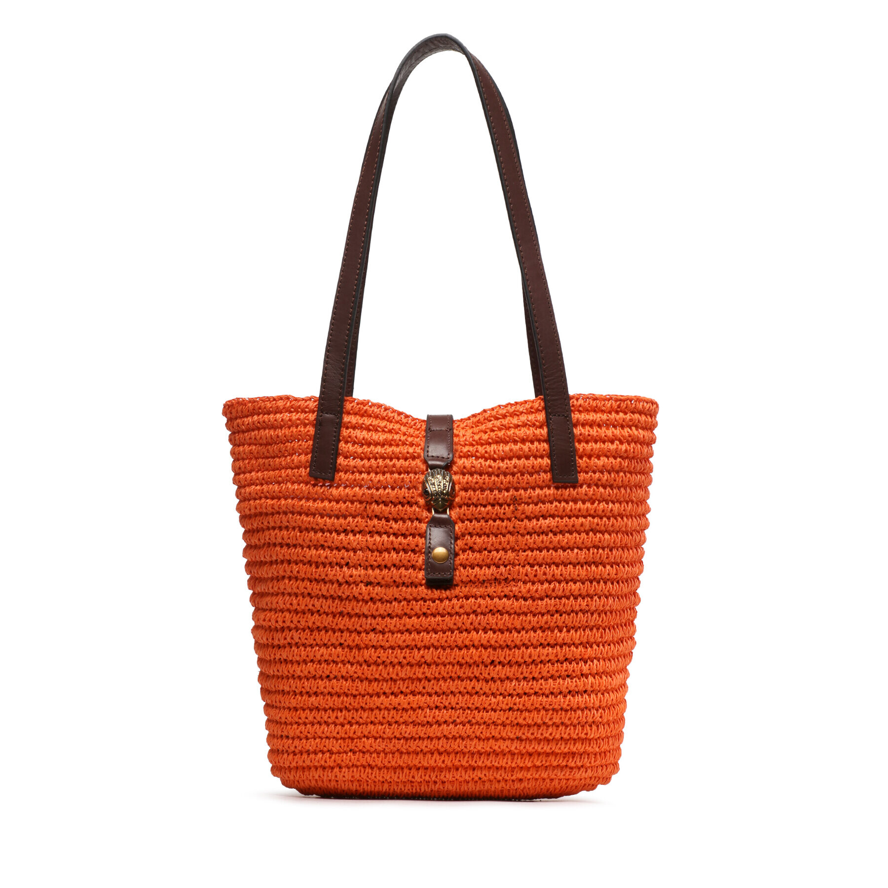 Kurt Geiger Kabelka Hampton Raffia Tote 9795591449 Oranžová - Pepit.sk