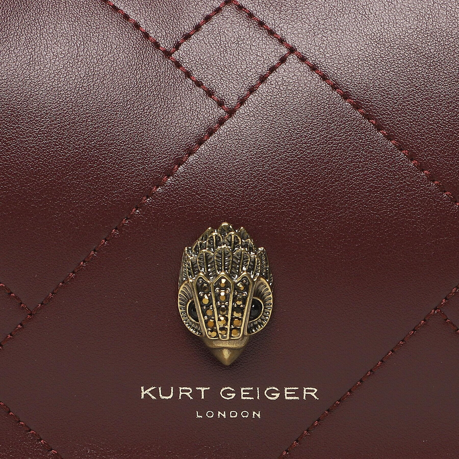 Kurt Geiger Kabelka Sloane Baguette 9085854109 Bordová - Pepit.sk