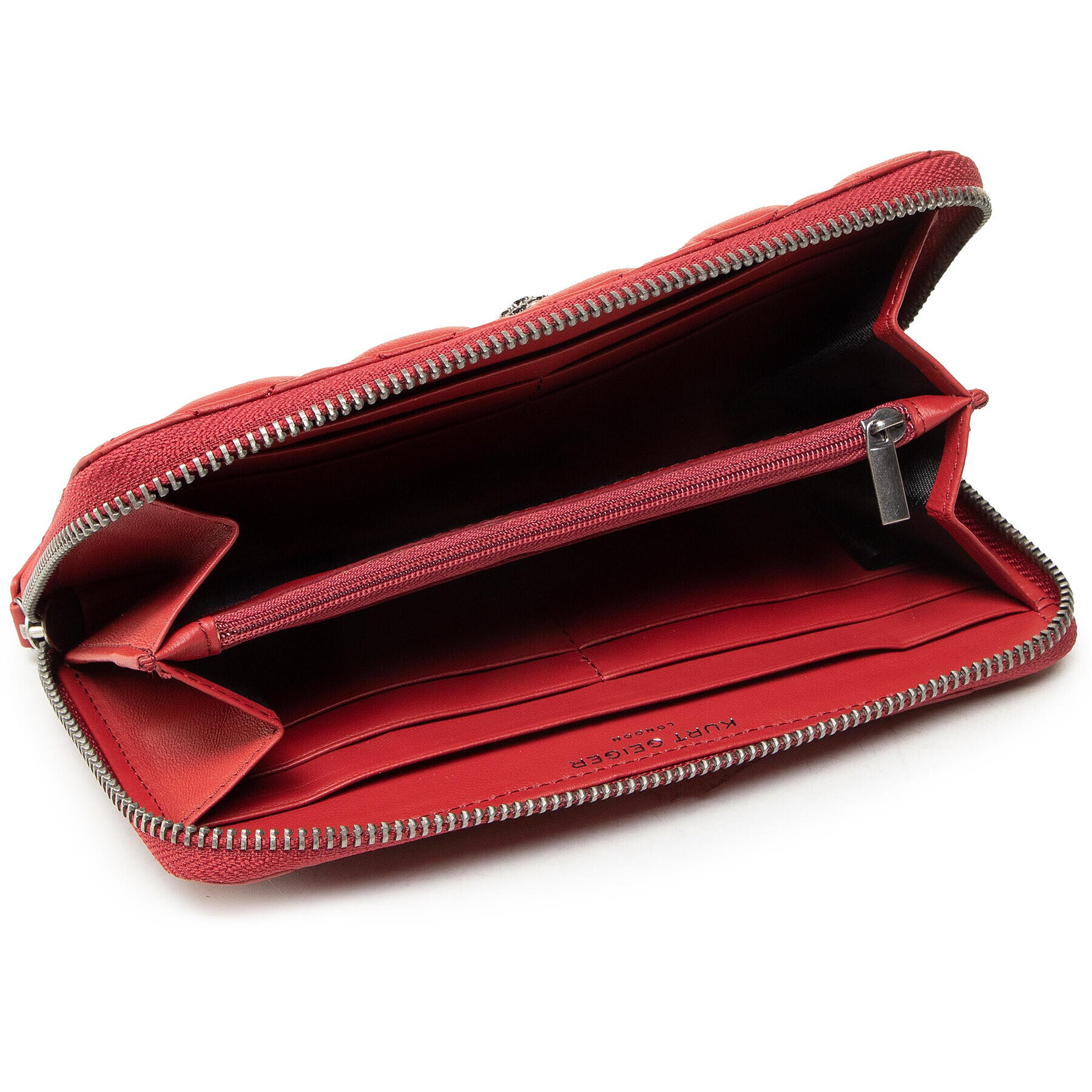 Kurt Geiger Veľká dámska peňaženka Zip Around Wallet Eagle 1803051109 Červená - Pepit.sk