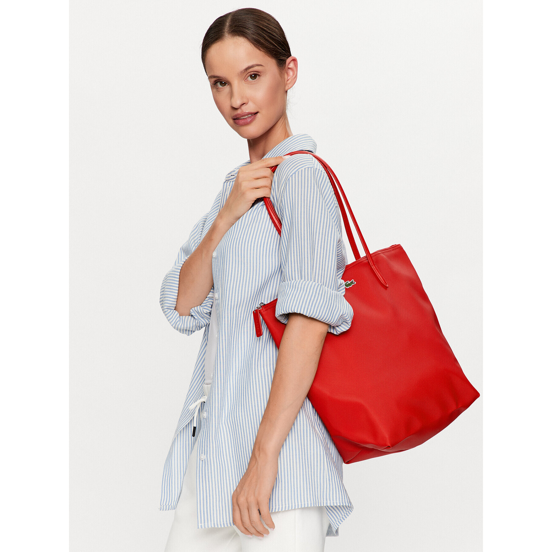 Lacoste Kabelka Vertical Shopping Bag NF1890PO Červená - Pepit.sk