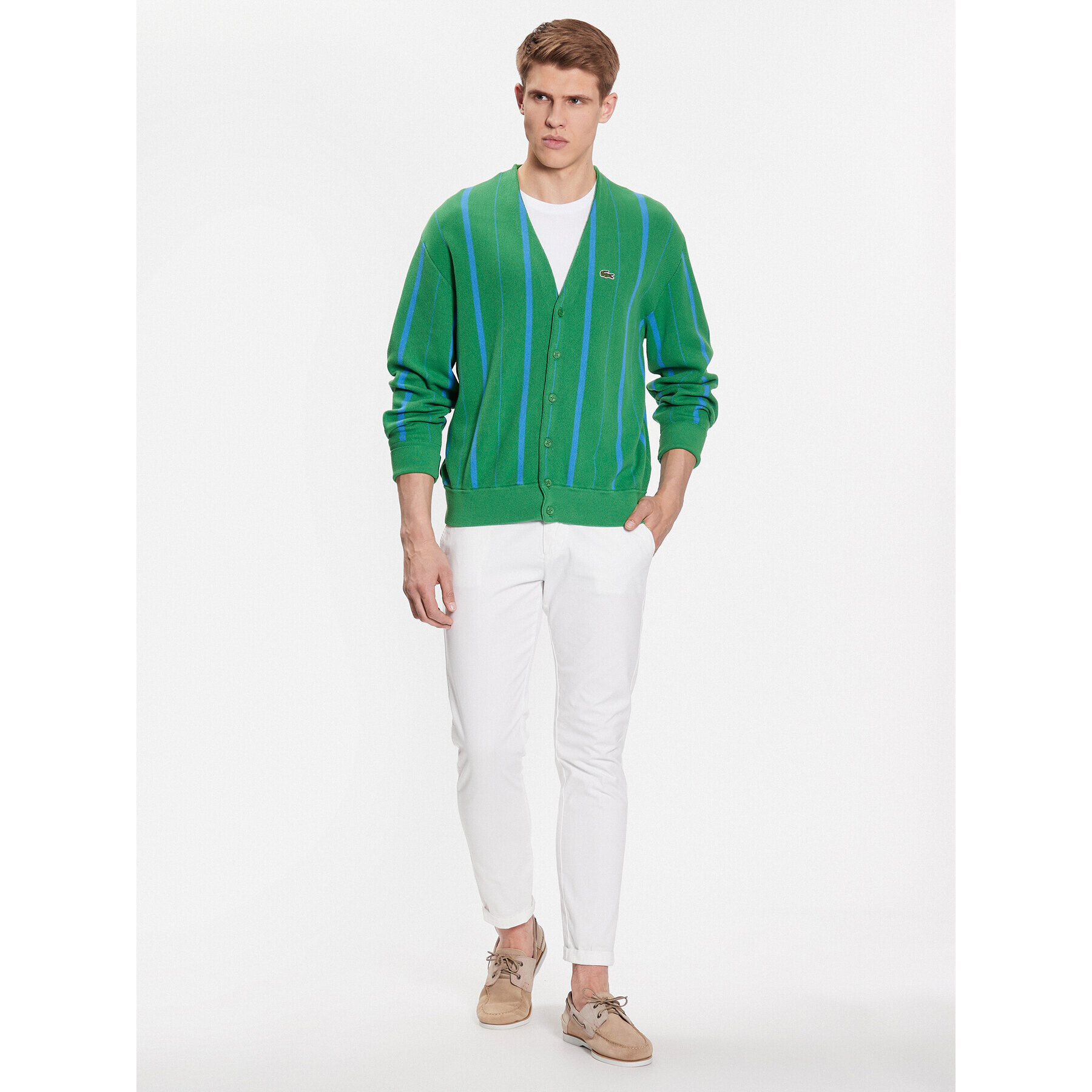 Lacoste Kardigán AH6886 Zelená Regular Fit - Pepit.sk