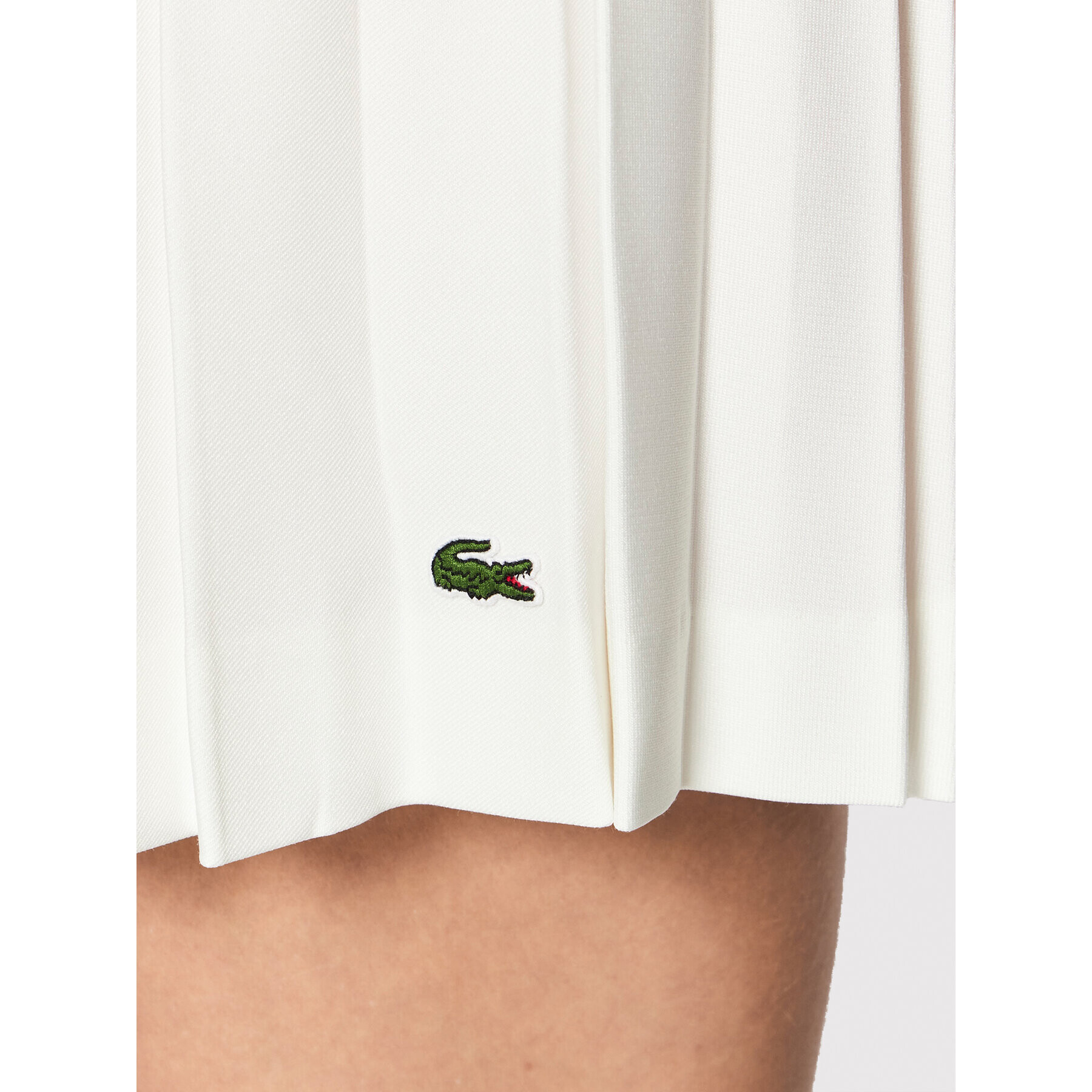 Lacoste Plisovaná sukňa JF2504 Biela Regular Fit - Pepit.sk