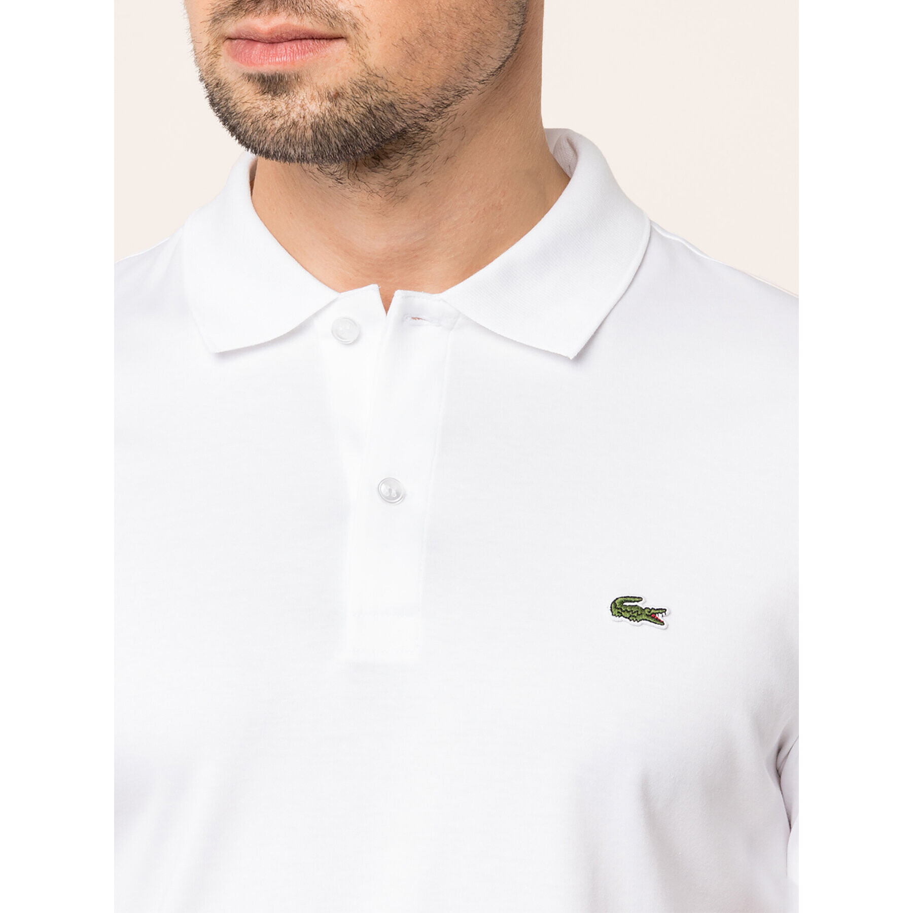 Lacoste Polokošeľa DH2050 Biela Regular Fit - Pepit.sk