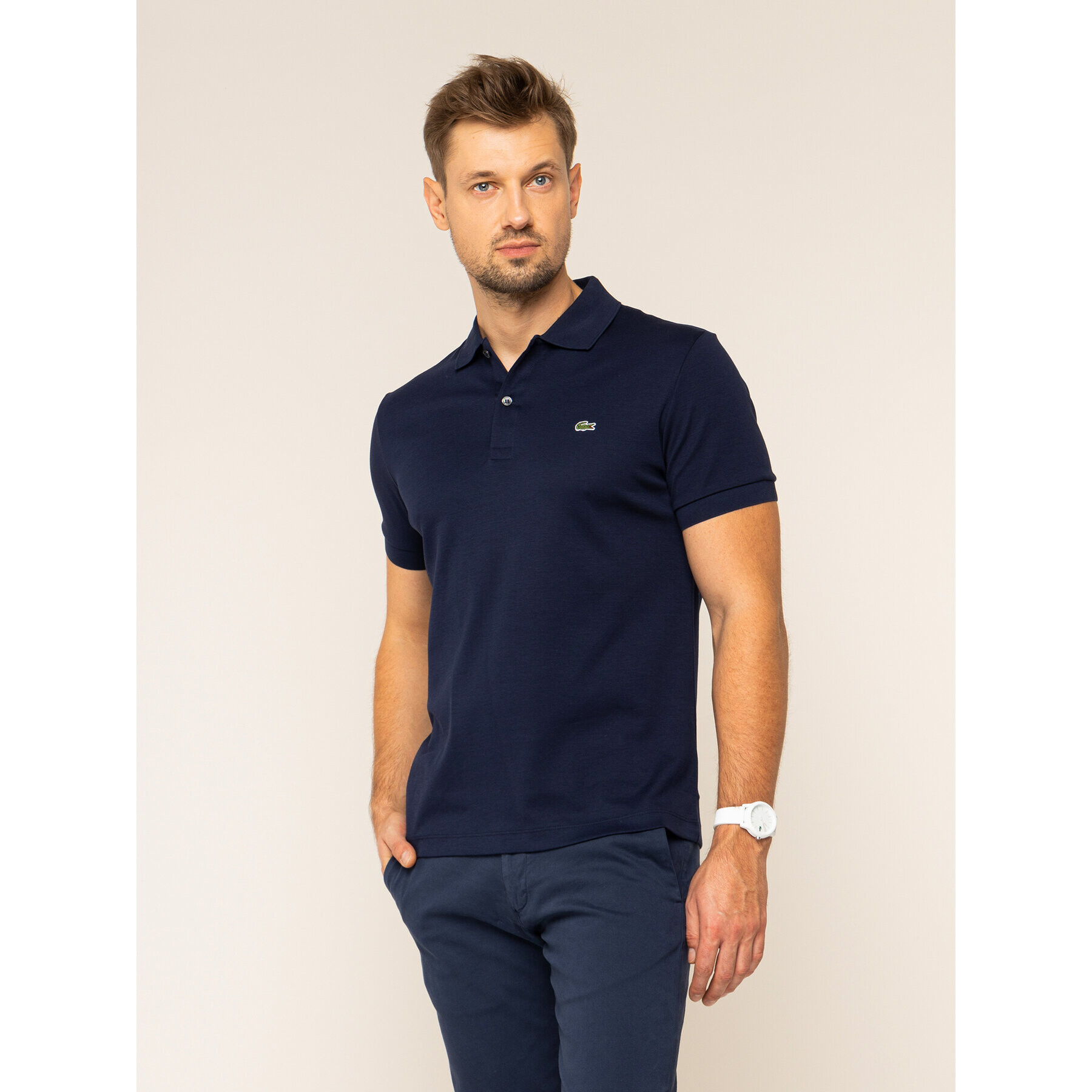 Lacoste Polokošeľa DH2050 Tmavomodrá Regular Fit - Pepit.sk