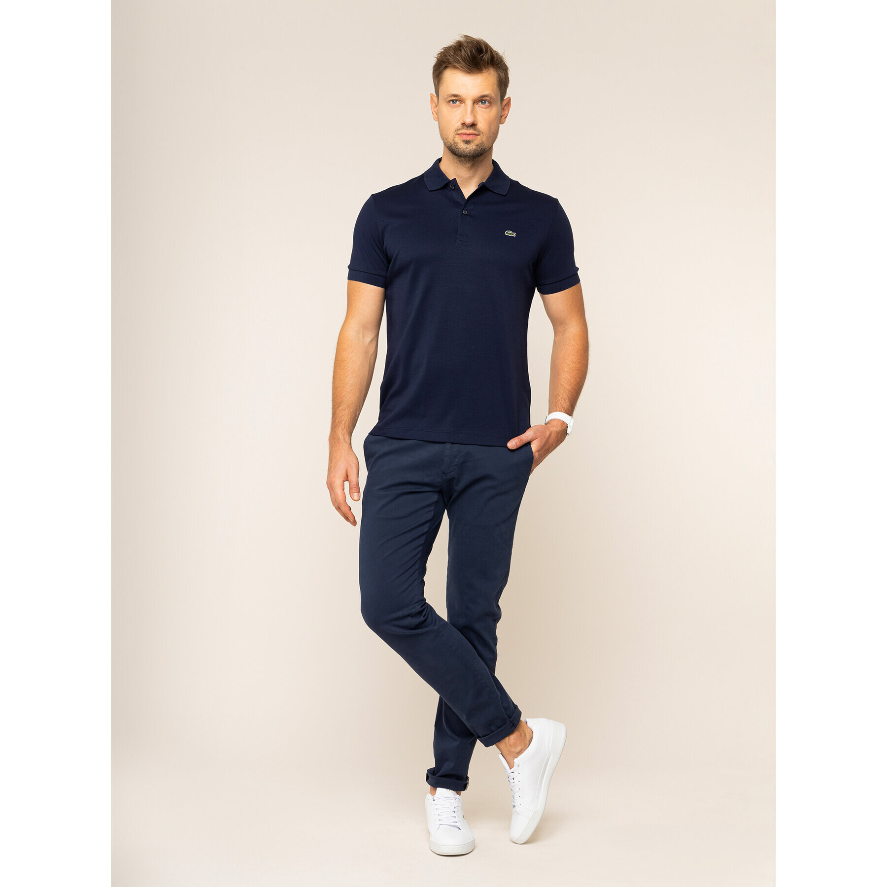 Lacoste Polokošeľa DH2050 Tmavomodrá Regular Fit - Pepit.sk