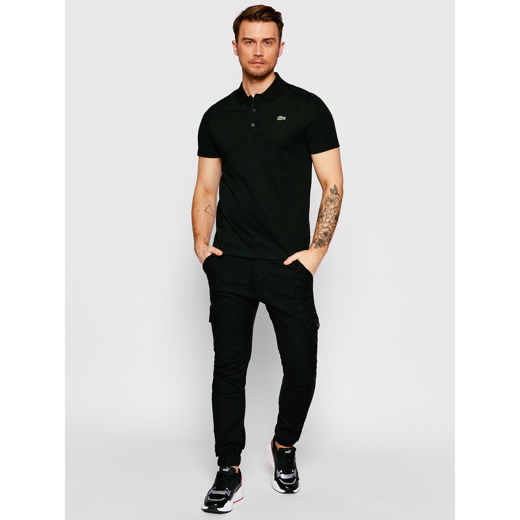 Lacoste Polokošeľa DH2881 Čierna Regular Fit - Pepit.sk