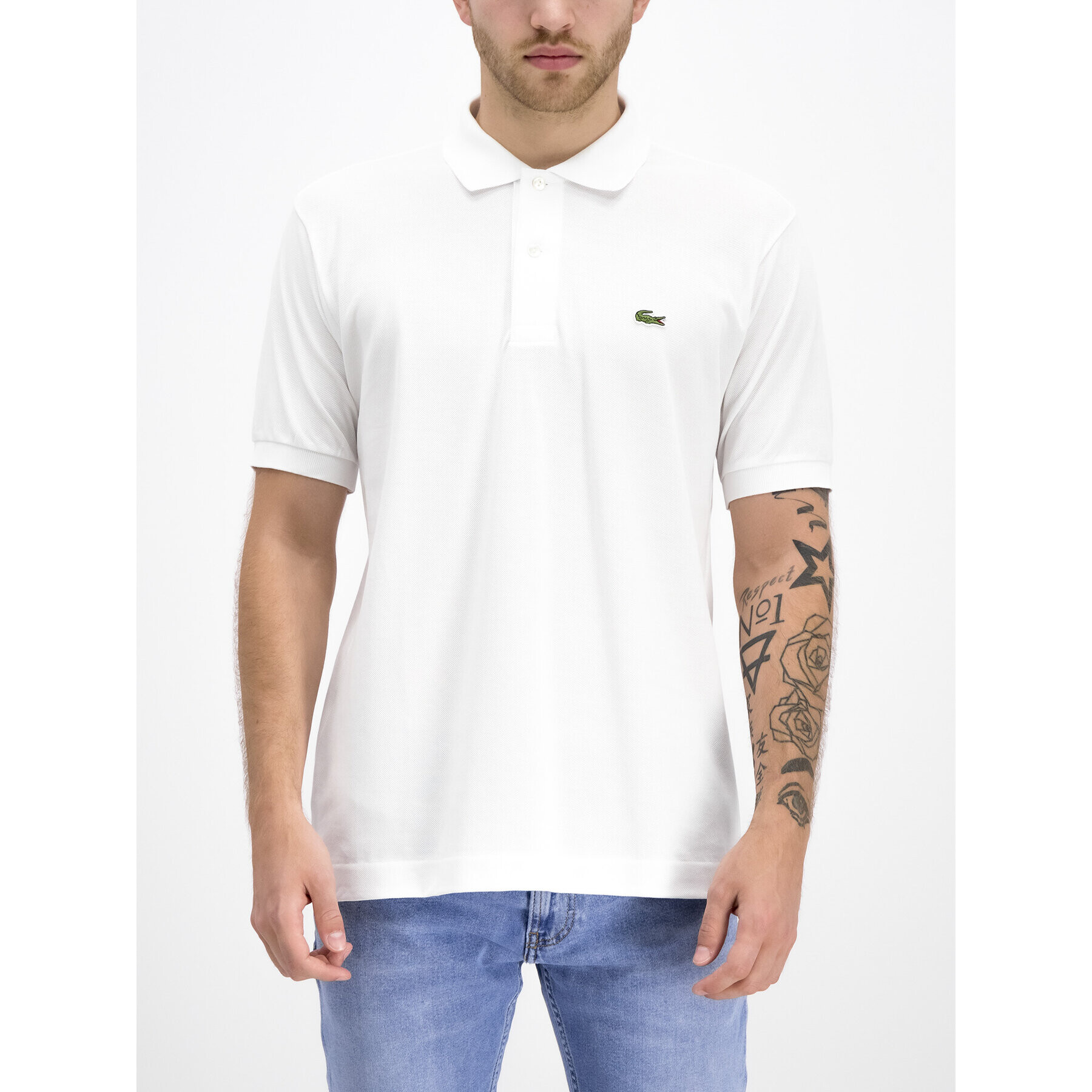 Lacoste Polokošeľa L1212 Biela Classic Fit - Pepit.sk