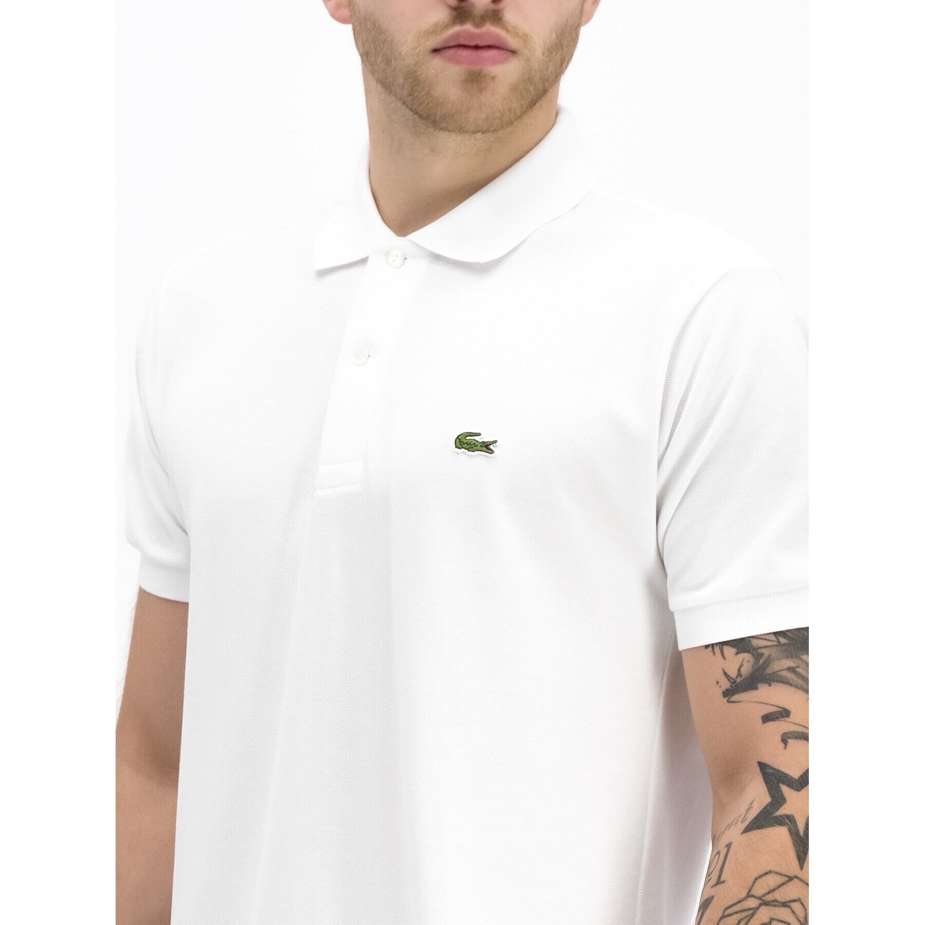 Lacoste Polokošeľa L1212 Biela Classic Fit - Pepit.sk