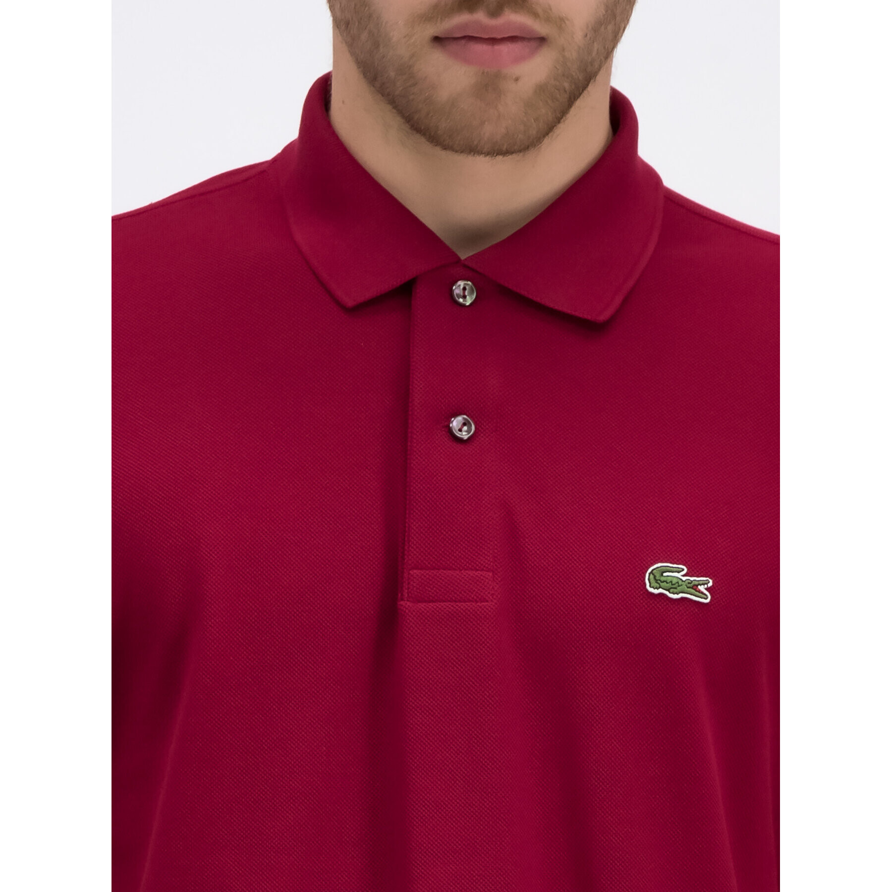 Lacoste Polokošeľa L1212 Bordová Classic Fit - Pepit.sk