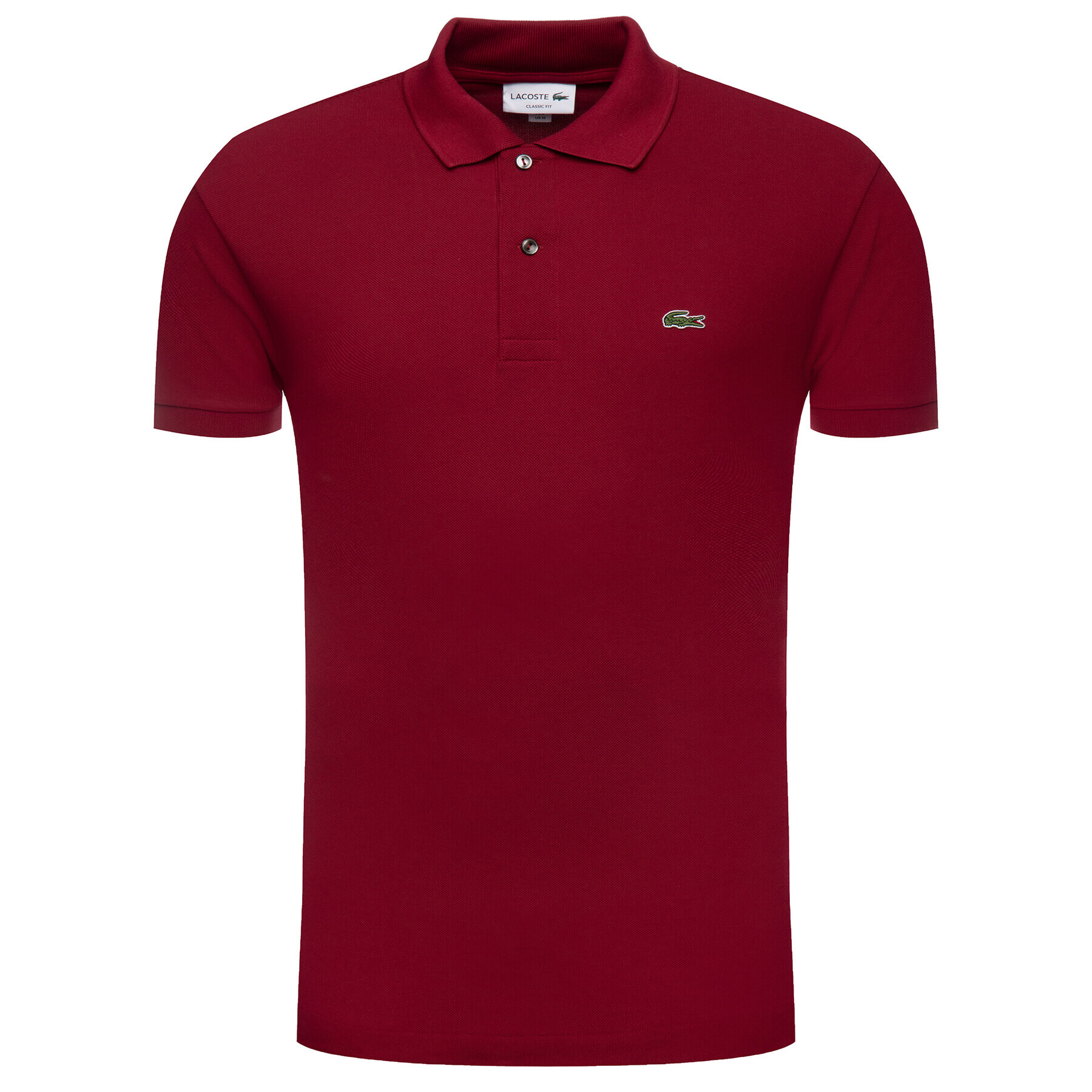 Lacoste Polokošeľa L1212 Bordová Classic Fit - Pepit.sk