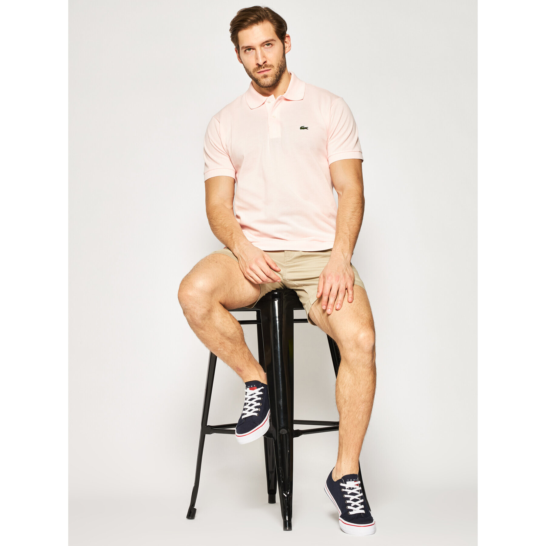 Lacoste Polokošeľa L1212 Ružová Classic Fit - Pepit.sk