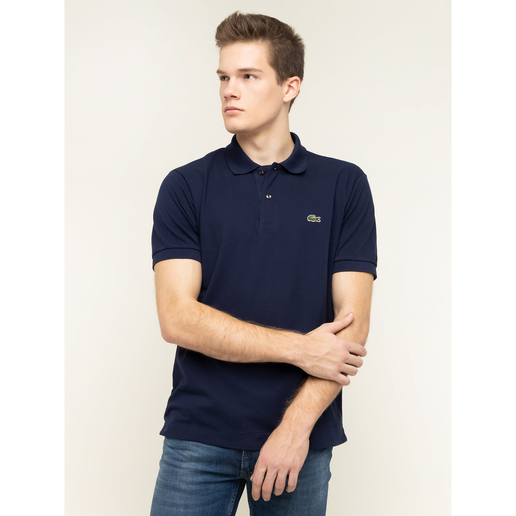 Lacoste Polokošeľa L1212 Tmavomodrá Classic Fit - Pepit.sk