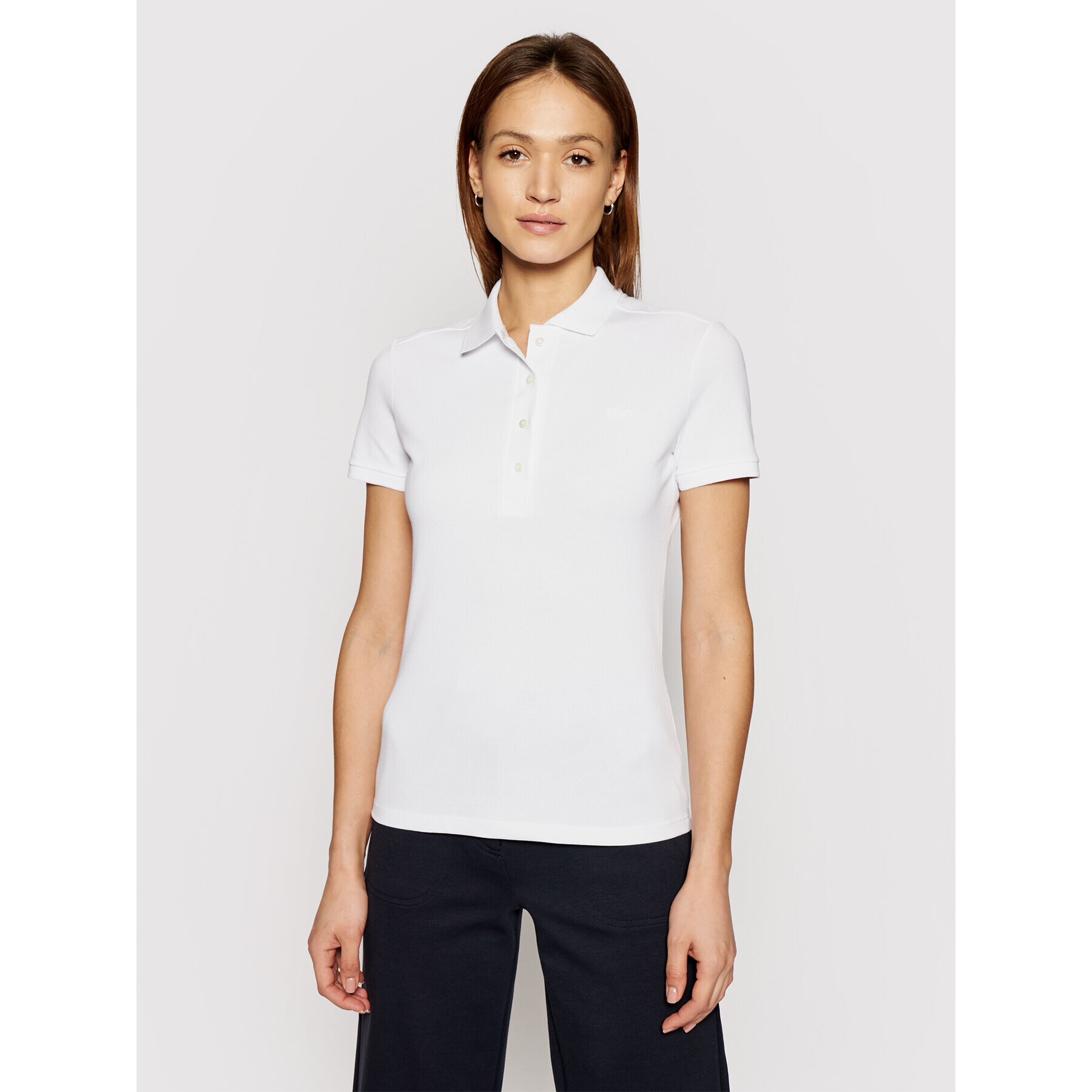 Lacoste Polokošeľa PF5462 Biela Slim Fit - Pepit.sk