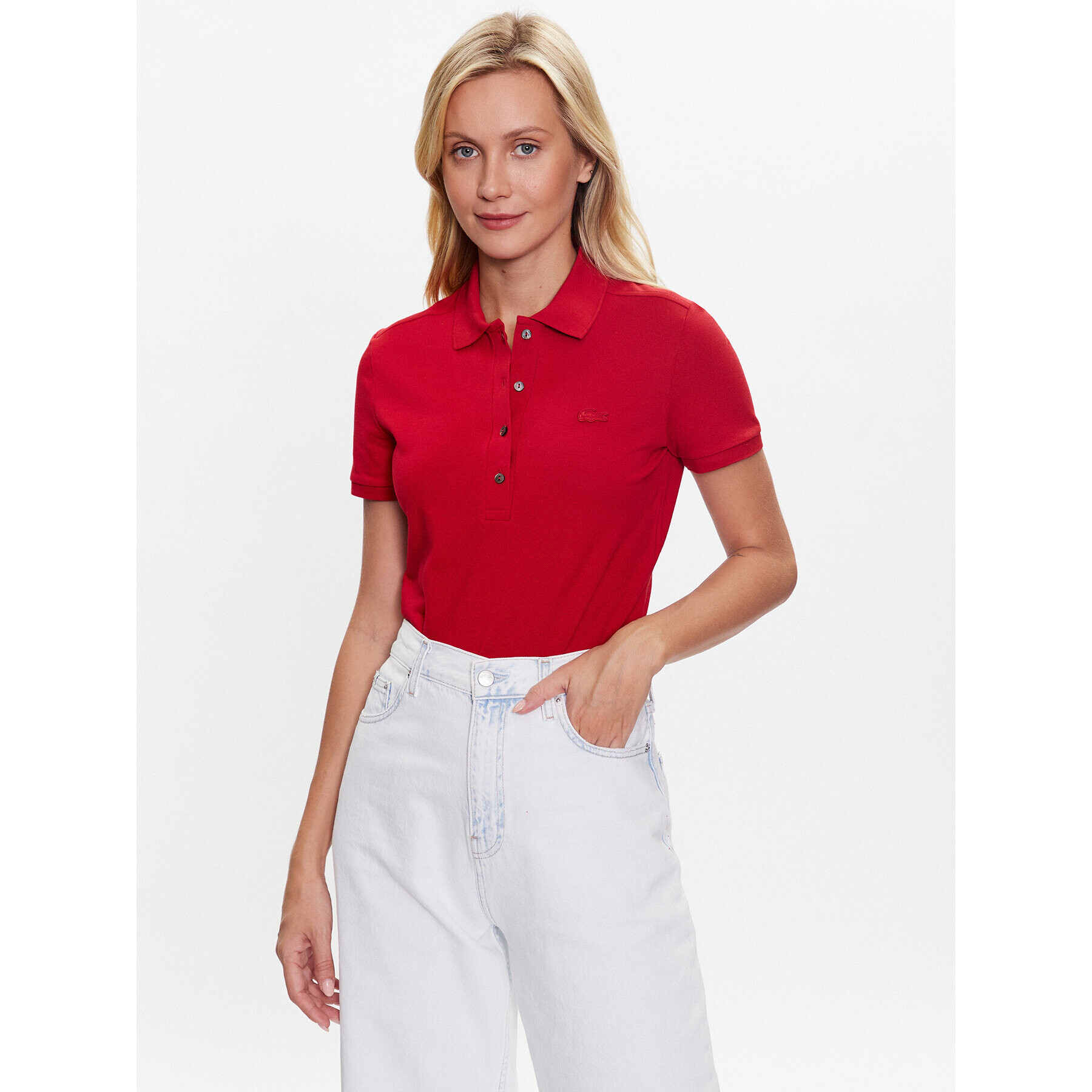 Lacoste Polokošeľa PF5462 Červená Regular Fit - Pepit.sk