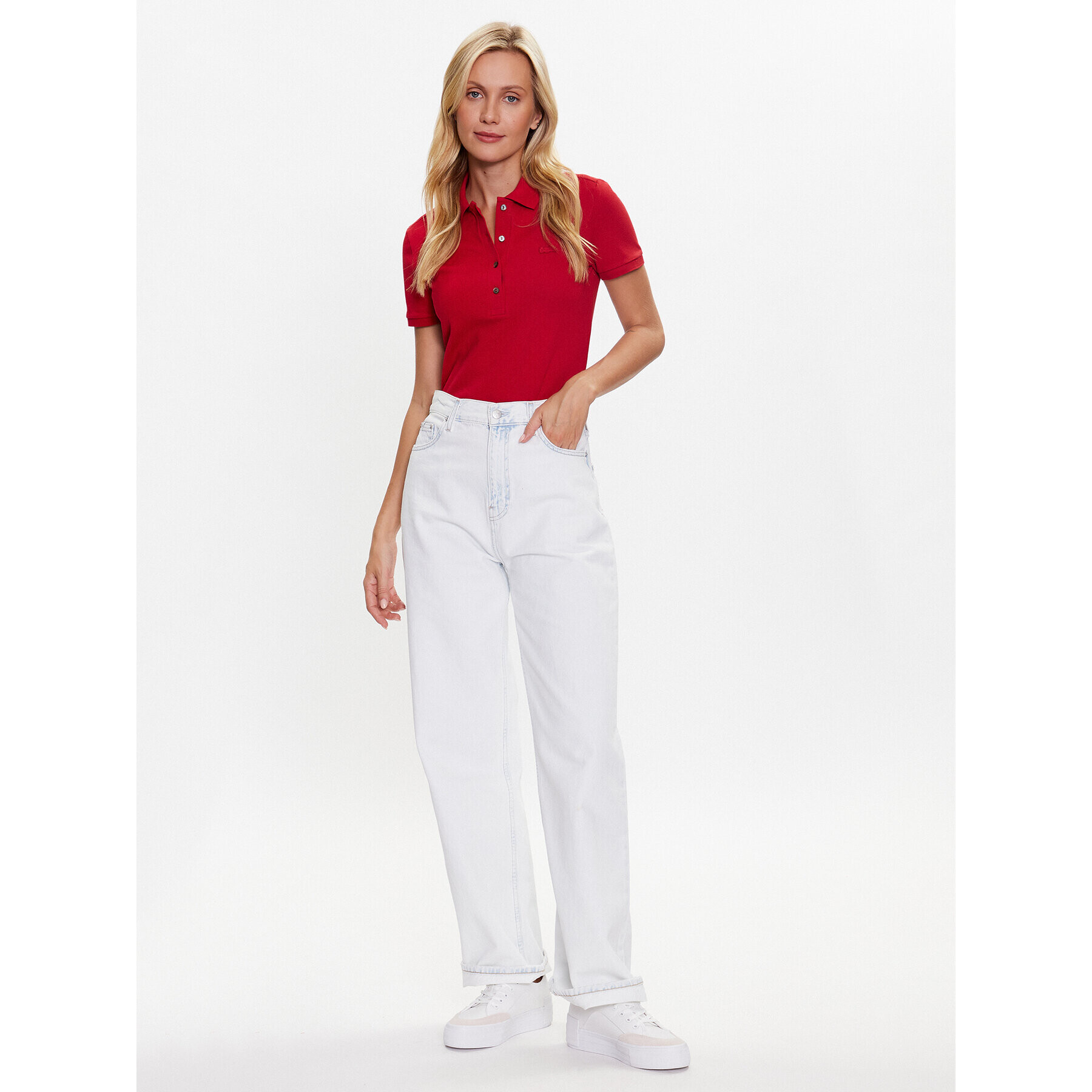 Lacoste Polokošeľa PF5462 Červená Regular Fit - Pepit.sk