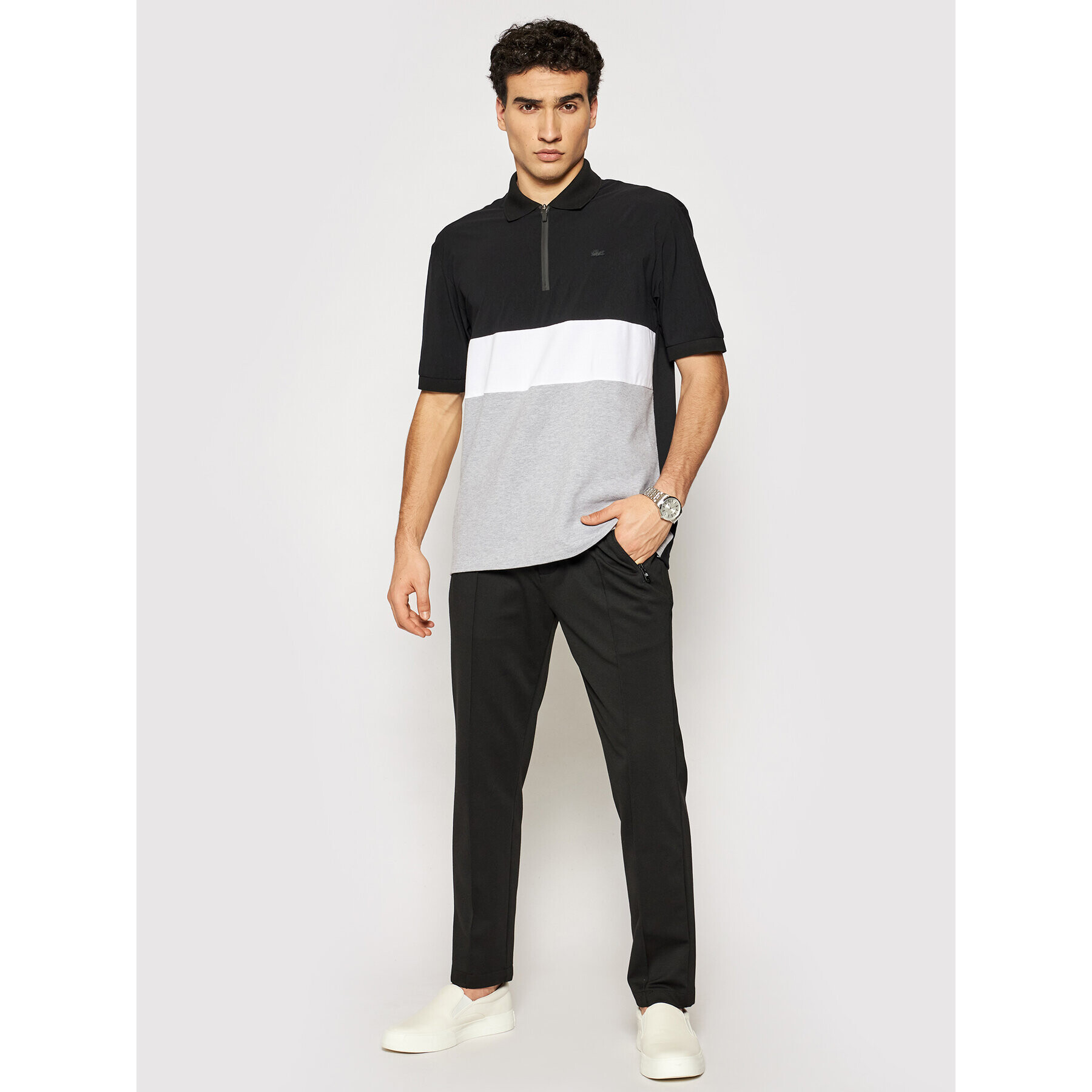 Lacoste Polokošeľa PH0104 Čierna Relaxed Fit - Pepit.sk