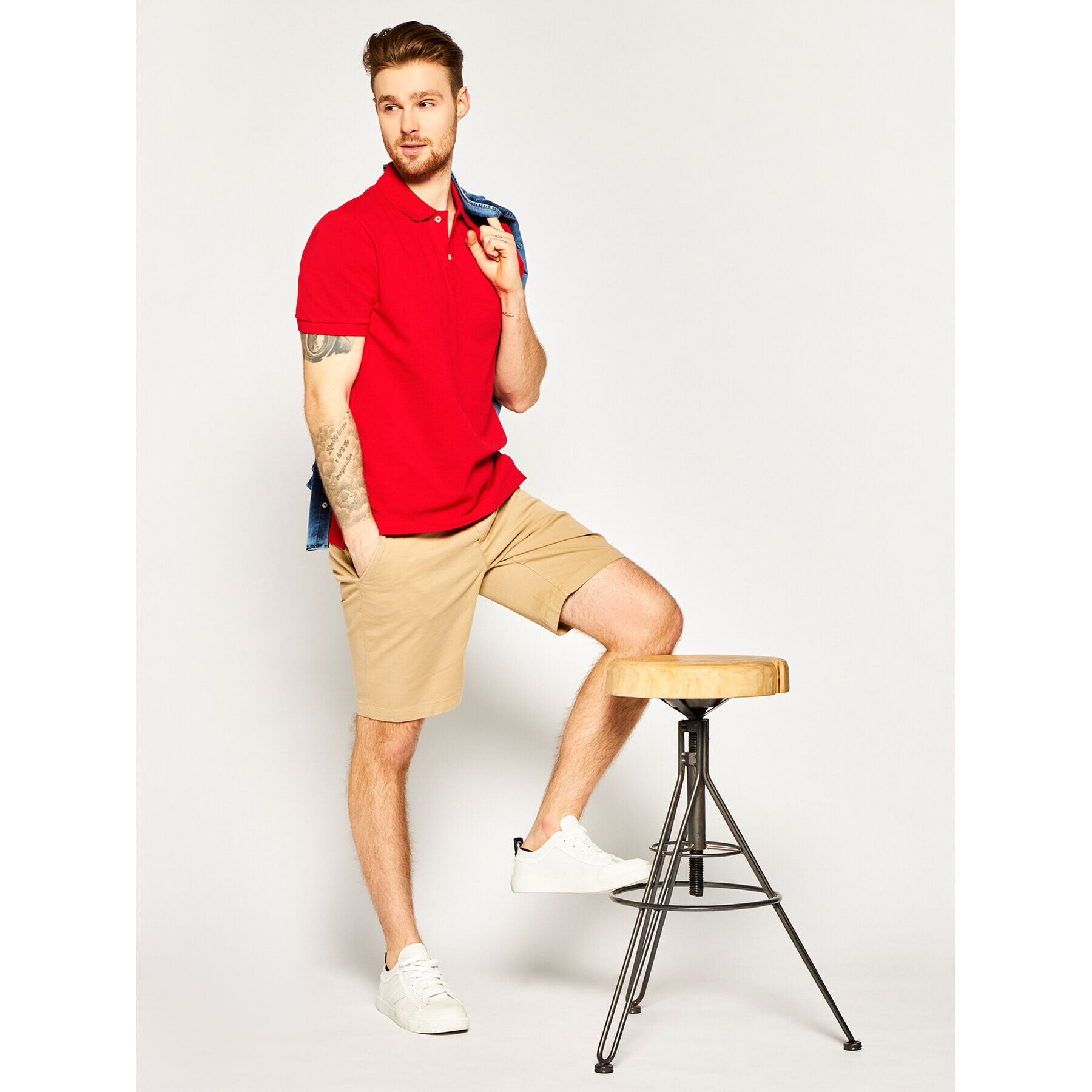 Lacoste Polokošeľa PH4012 Červená Slim Fit - Pepit.sk