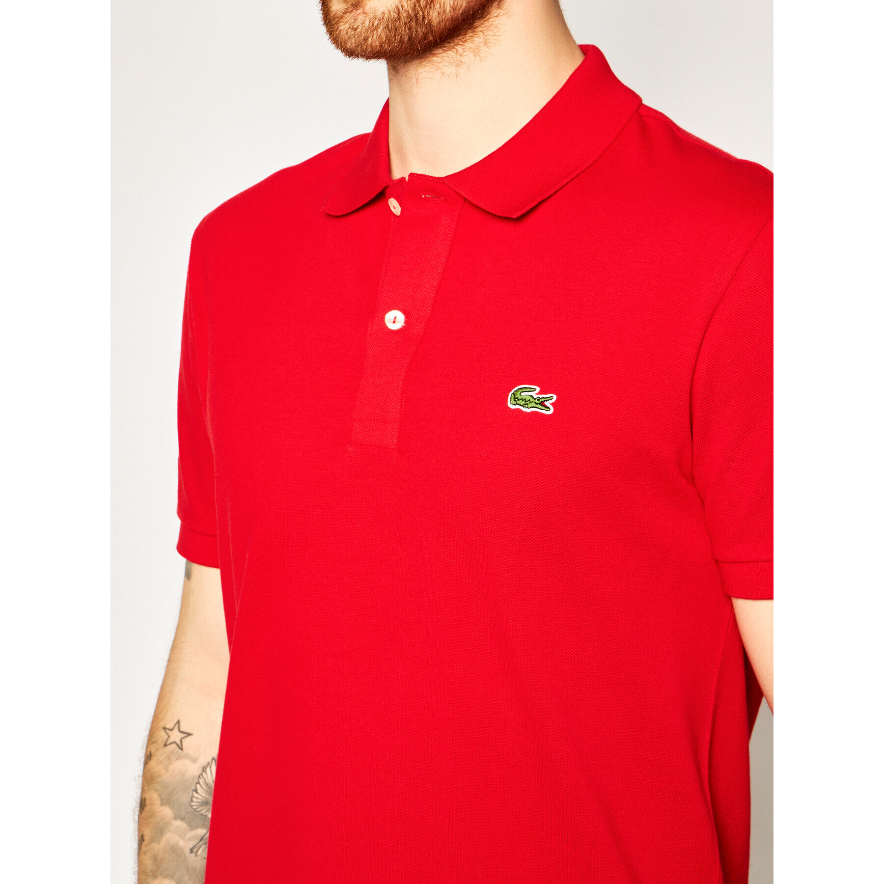 Lacoste Polokošeľa PH4012 Červená Slim Fit - Pepit.sk