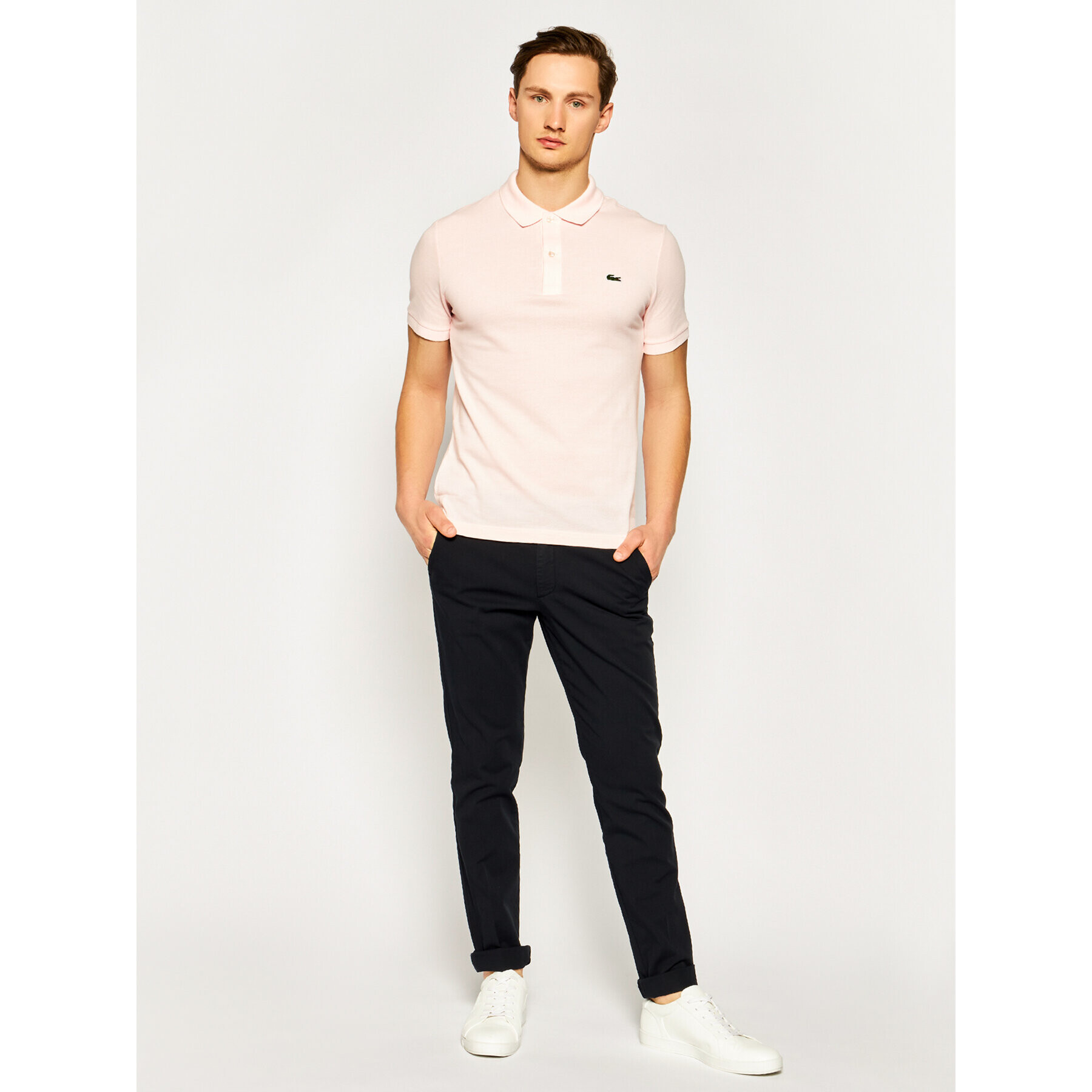 Lacoste Polokošeľa PH4012 Ružová Slim Fit - Pepit.sk