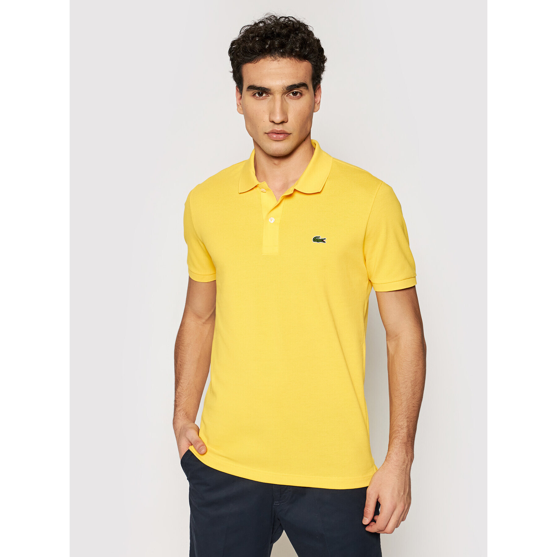 Lacoste Polokošeľa PH4012 Žltá Slim Fit - Pepit.sk