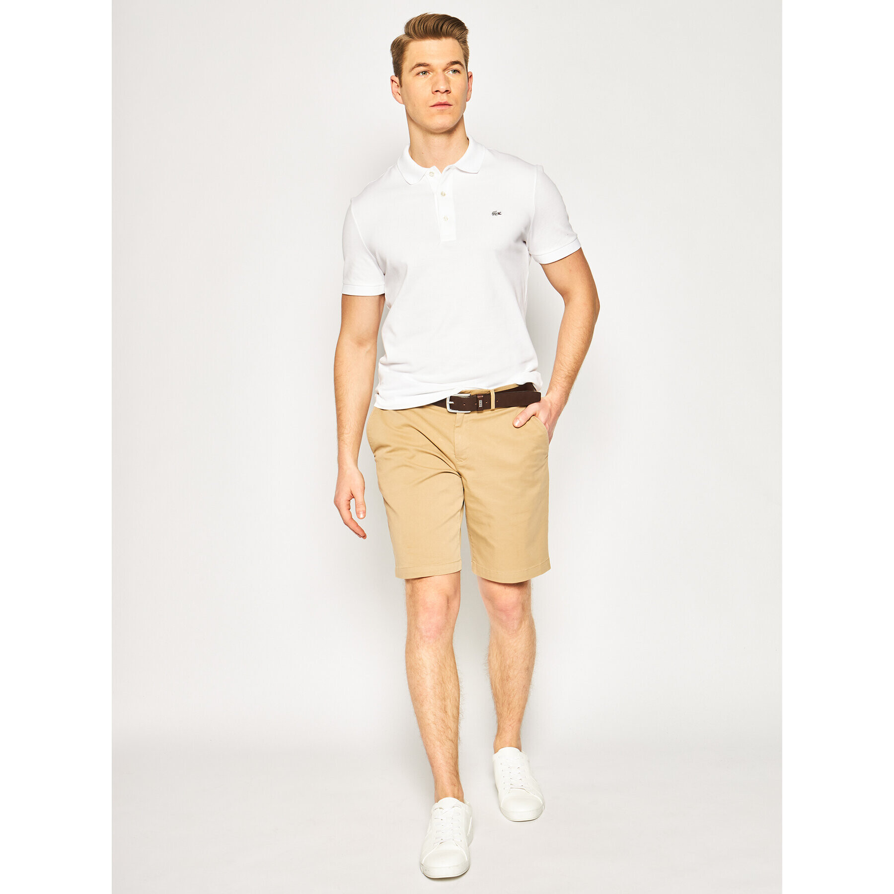 Lacoste Polokošeľa PH4014 Biela Slim Fit - Pepit.sk