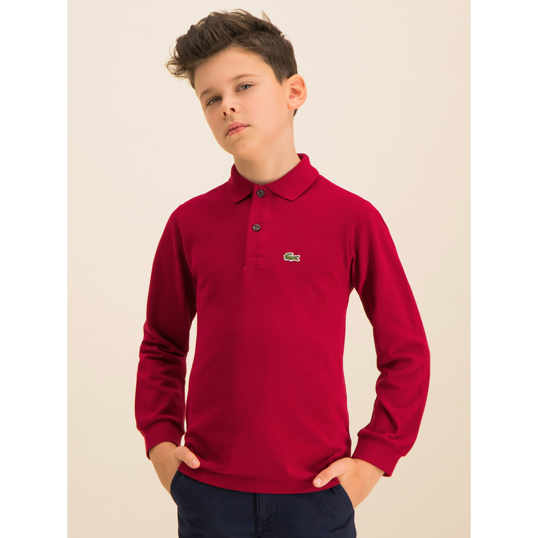 Lacoste Polokošeľa PJ8915 Bordová Regular Fit - Pepit.sk