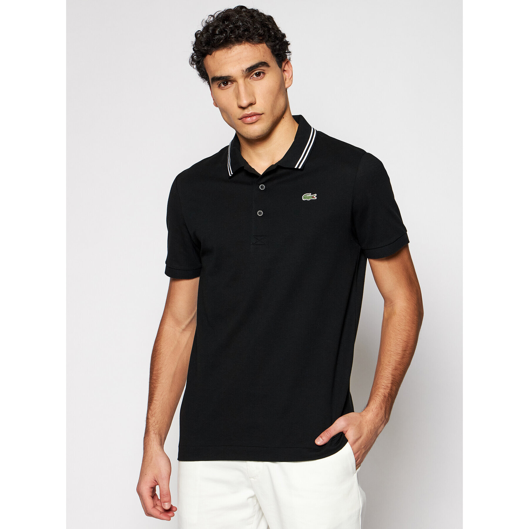 Lacoste Polokošeľa YH1482 Čierna Regular Fit - Pepit.sk