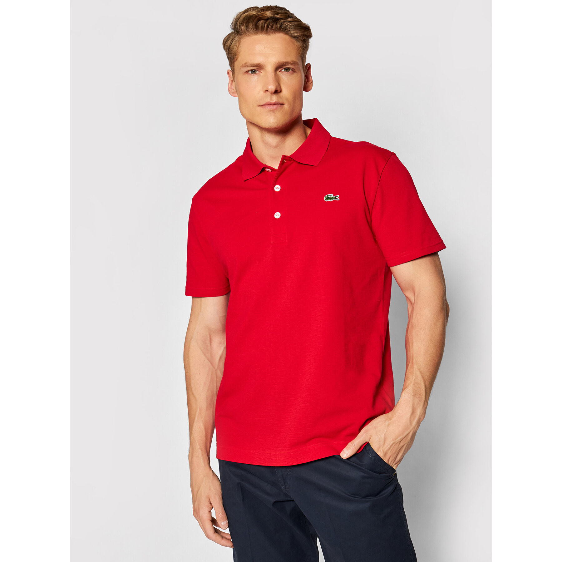 Lacoste Polokošeľa YH4801 Červená Slim Fit - Pepit.sk