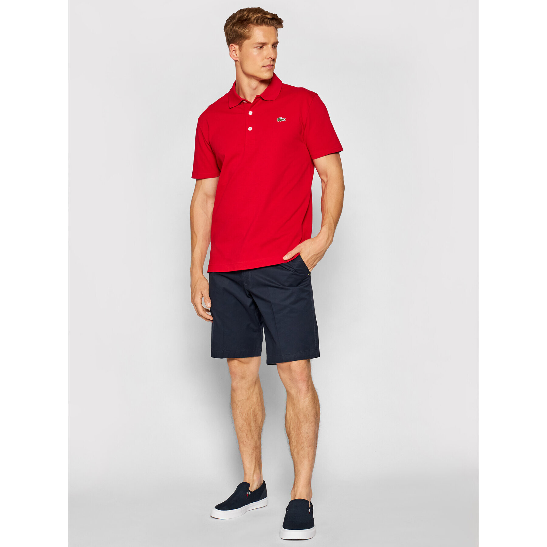 Lacoste Polokošeľa YH4801 Červená Slim Fit - Pepit.sk