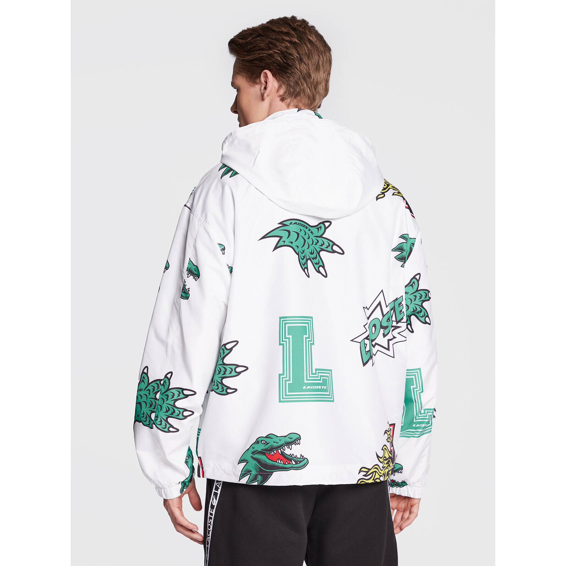 Lacoste Prechodná bunda BH1481 Biela Oversize - Pepit.sk