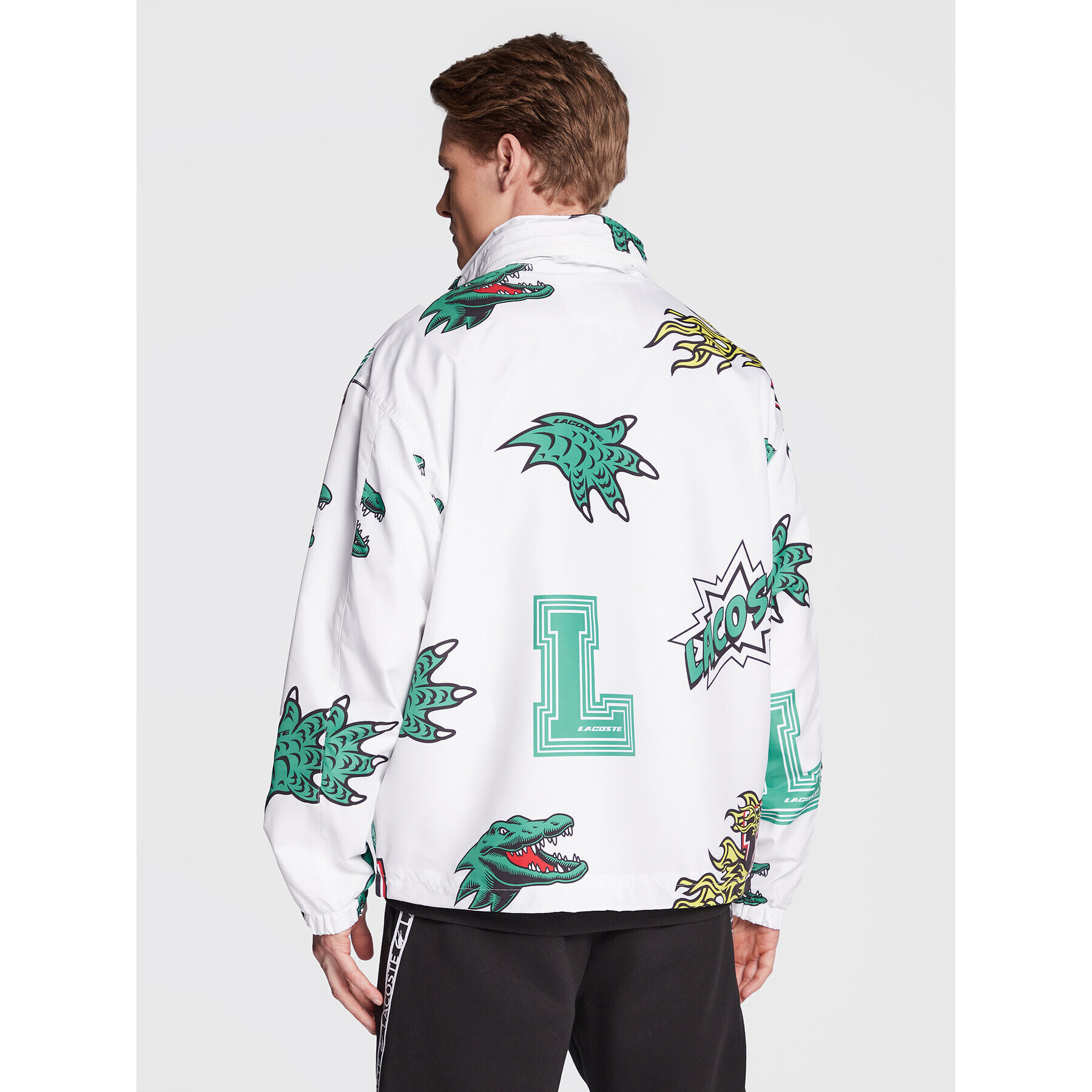 Lacoste Prechodná bunda BH1481 Biela Oversize - Pepit.sk