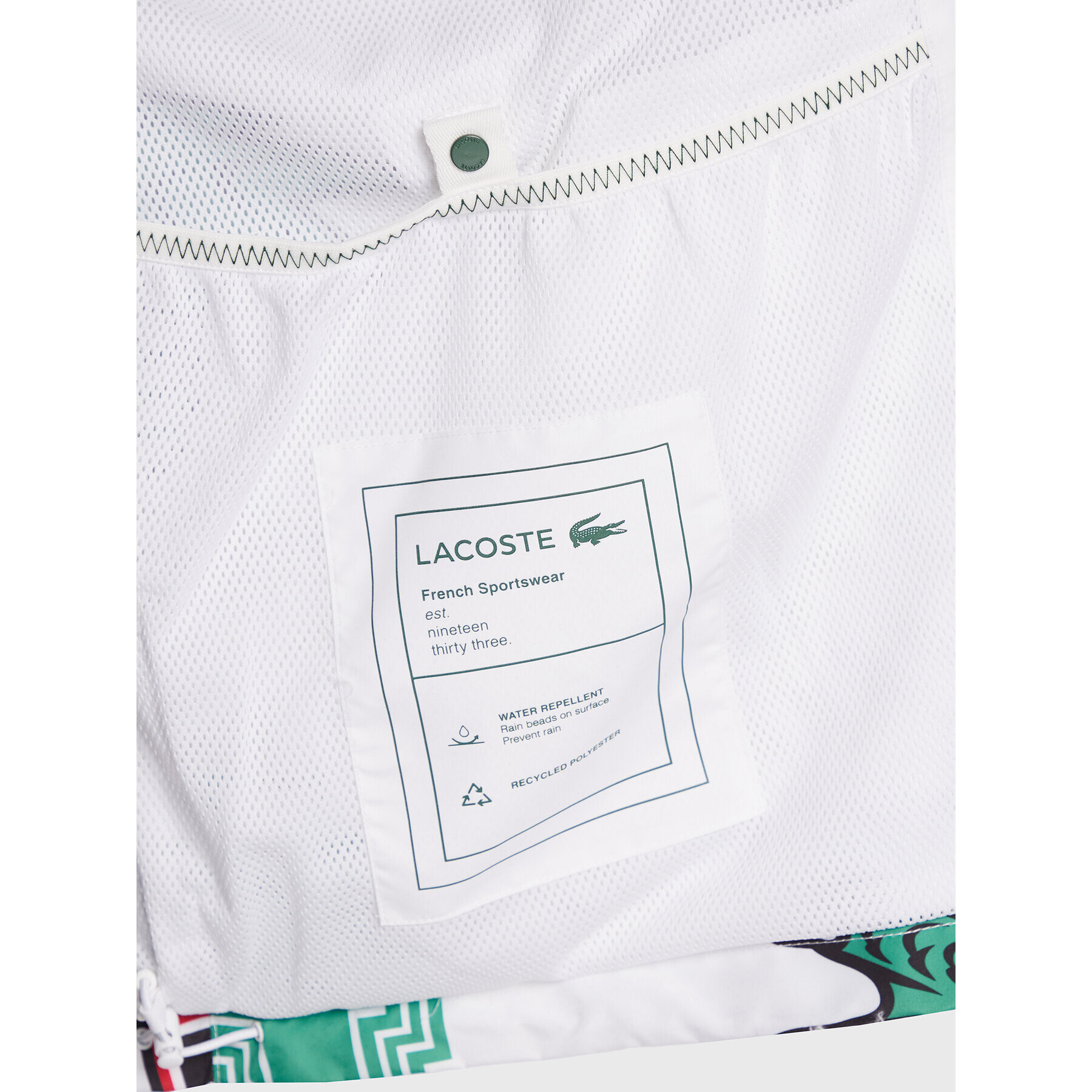 Lacoste Prechodná bunda BH1481 Biela Oversize - Pepit.sk