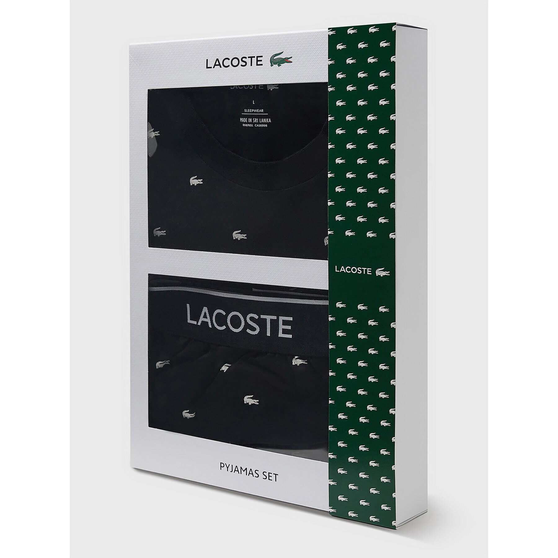 Lacoste Pyžamo 4H3304 Čierna Regular Fit - Pepit.sk