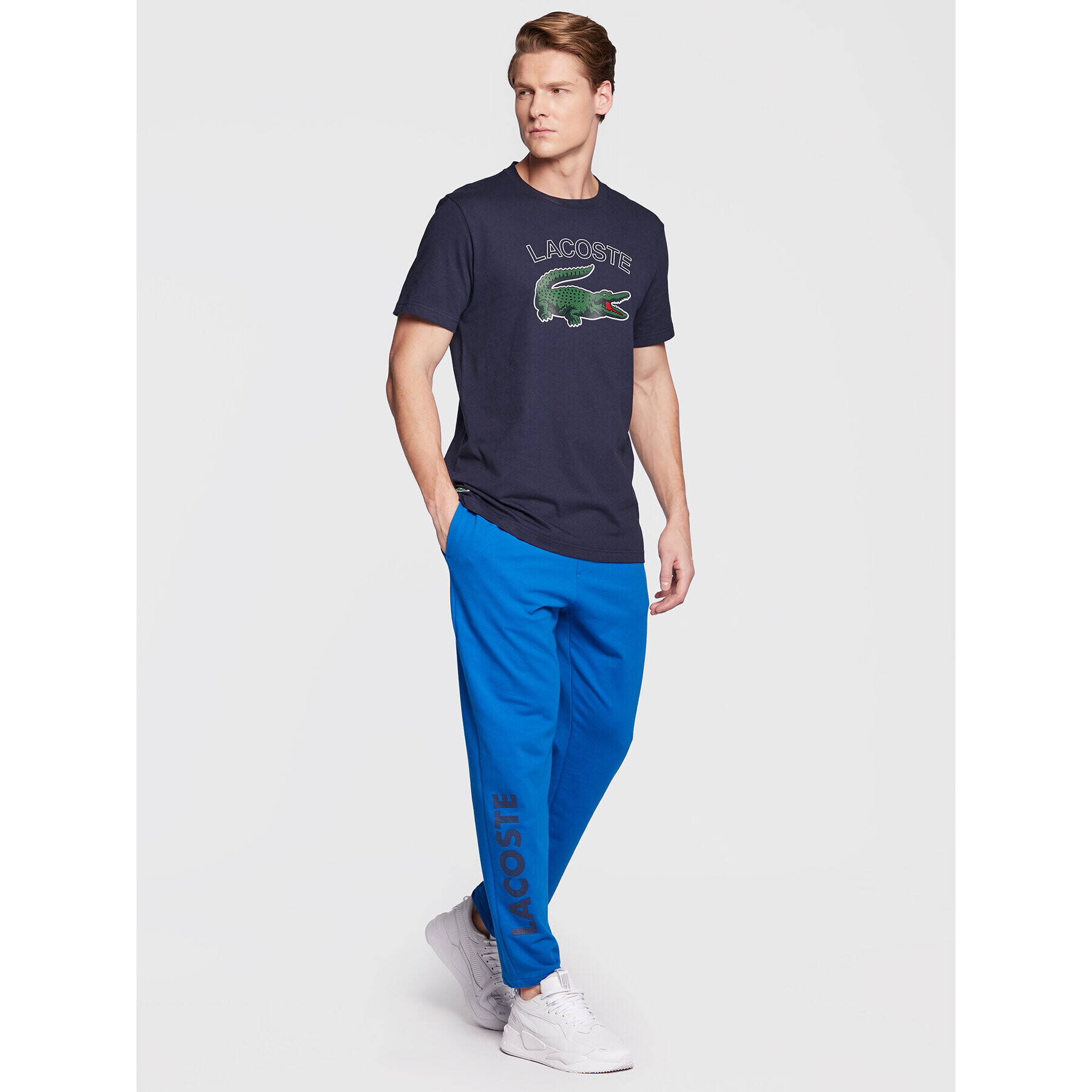 Lacoste Pyžamové nohavice 3H9903 Modrá Regular Fit - Pepit.sk