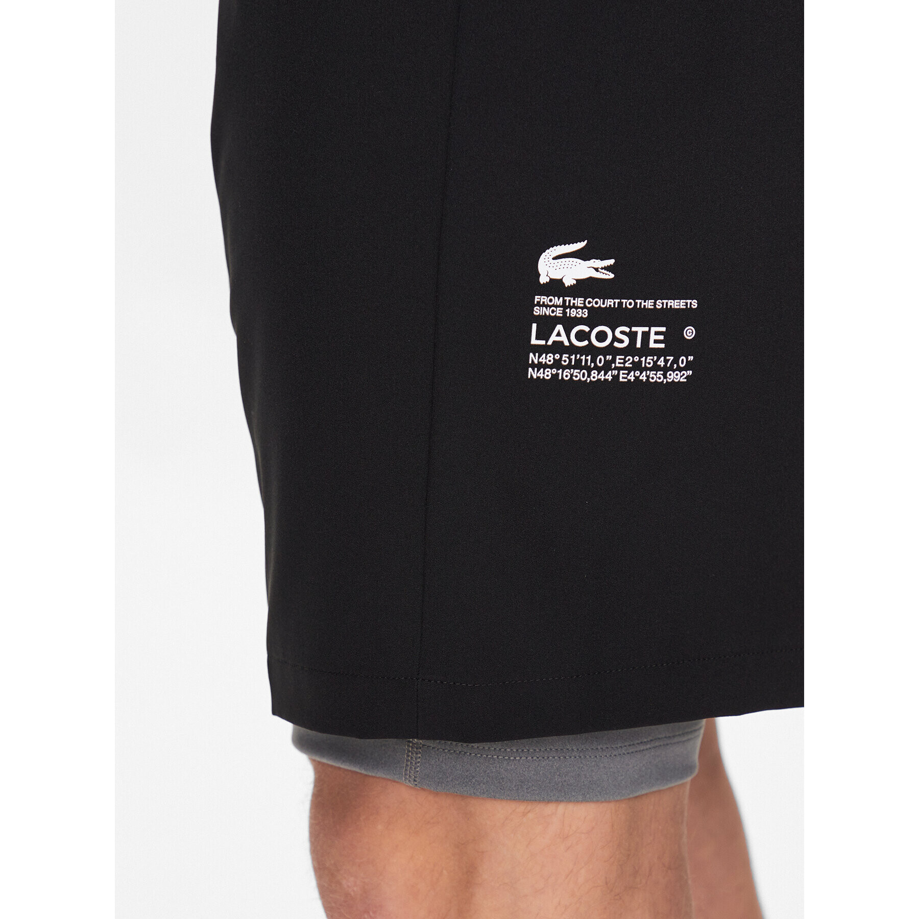 Lacoste Športové kraťasy GH5215 Čierna Regular Fit - Pepit.sk